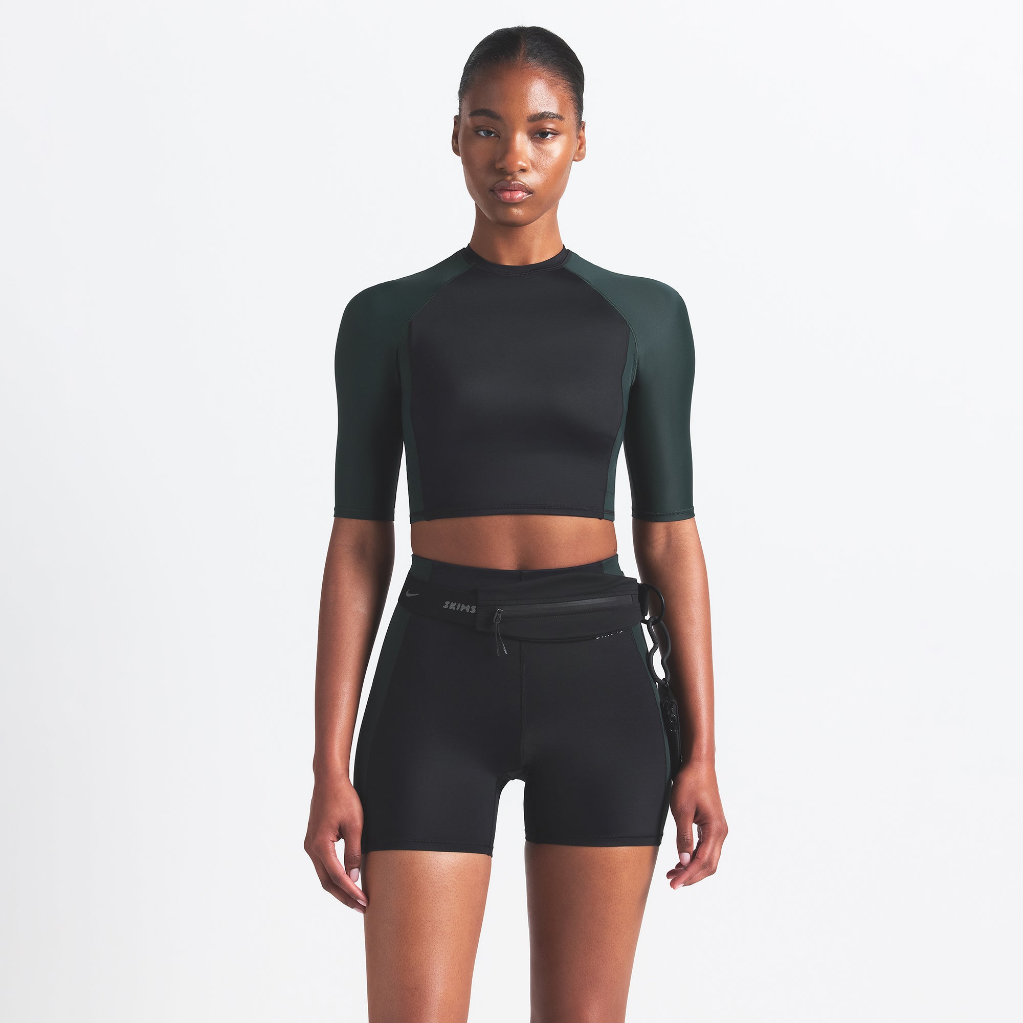 PADDED HALF SLEEVE CROP TOP - Image 2