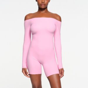 PICOT OFF THE SHOULDER ONESIE