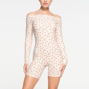 PICOT OFF THE SHOULDER ONESIE