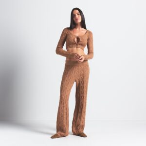CABLE KNIT STRAIGHT LEG PANT