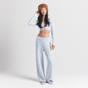 CABLE KNIT STRAIGHT LEG PANT