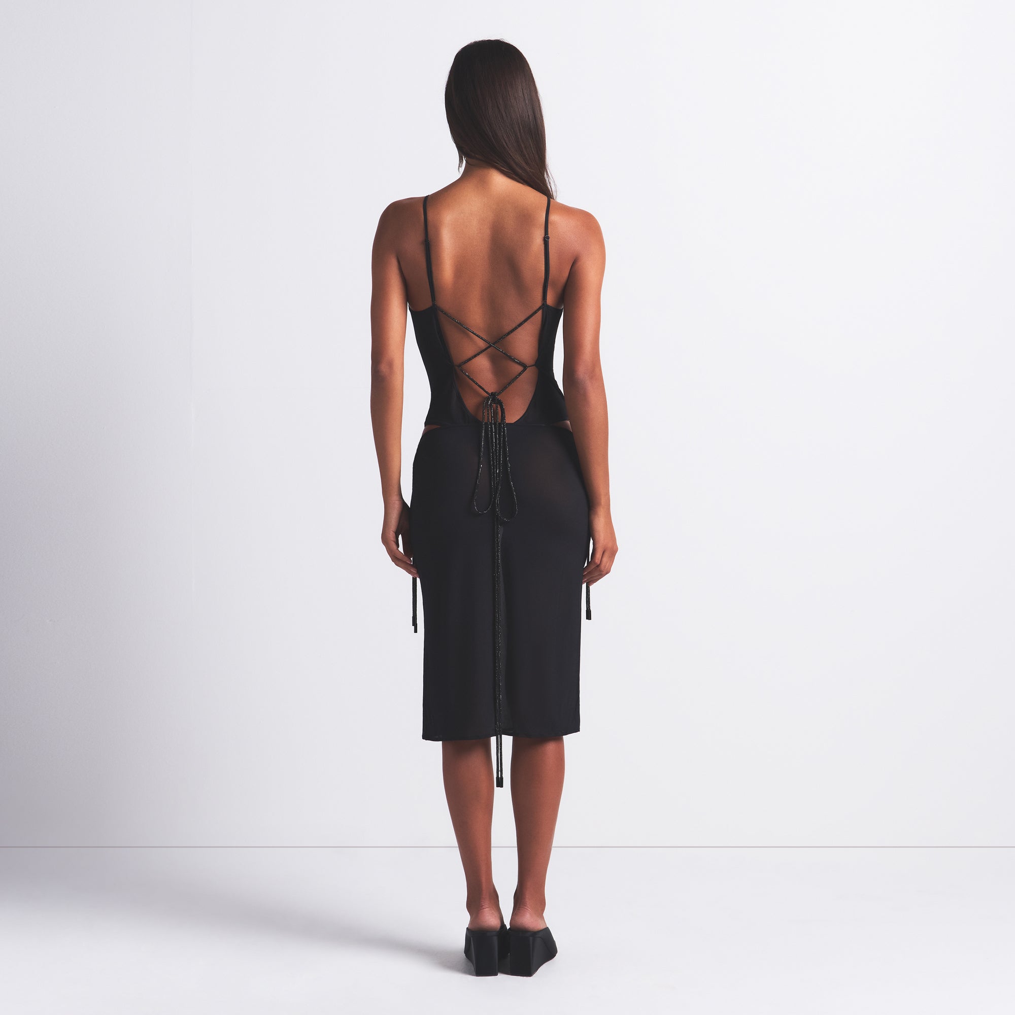 TIE SIDE MIDI SKIRT - Image 3