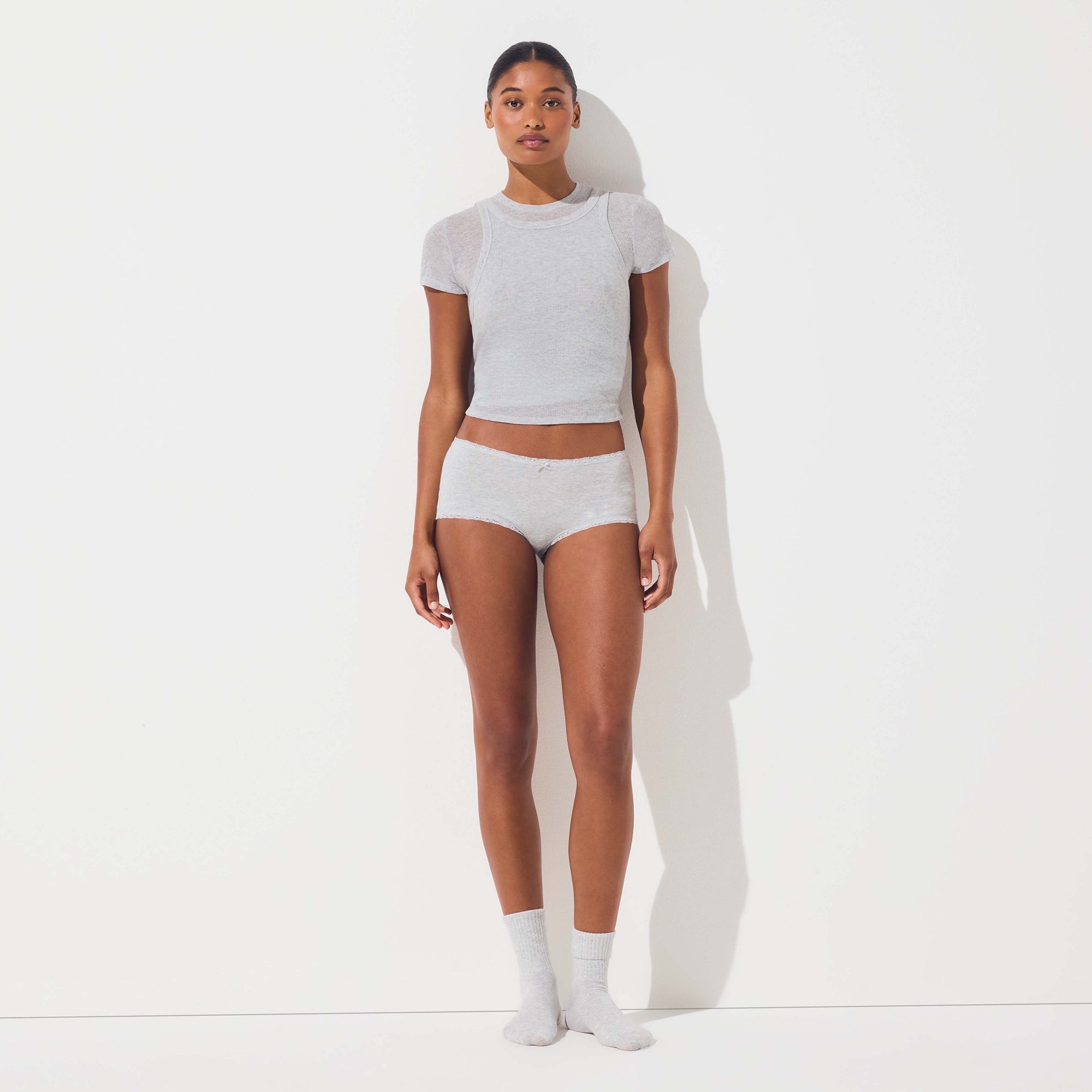 LACE BOY SHORT