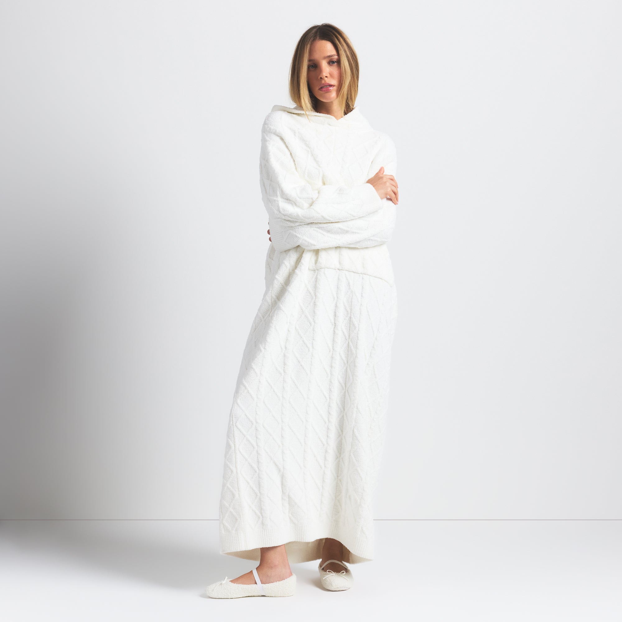 OVERSIZED CABLEKNIT LONG DRESS