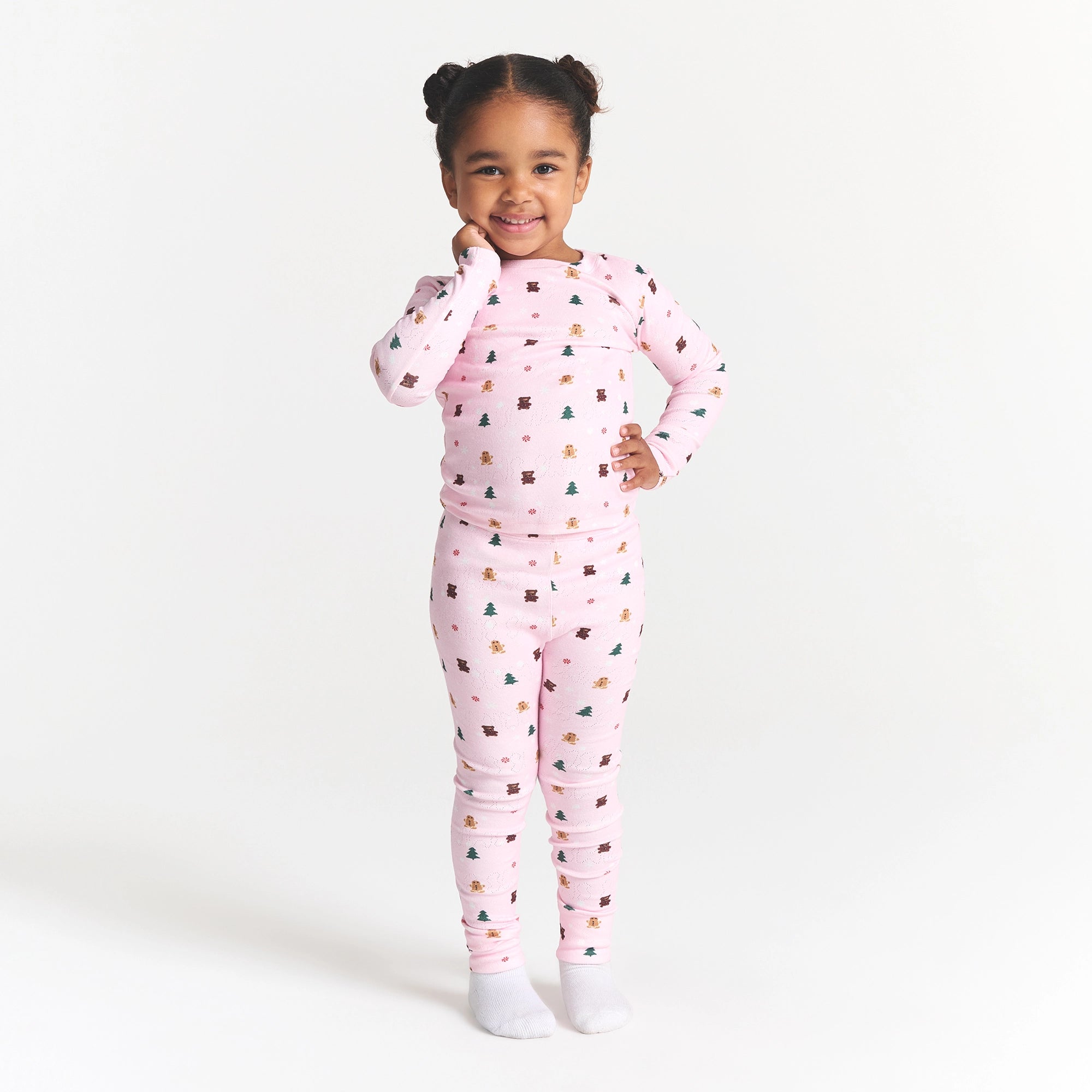 PLUSH POINTELLE KIDS LONG SLEEVE SET