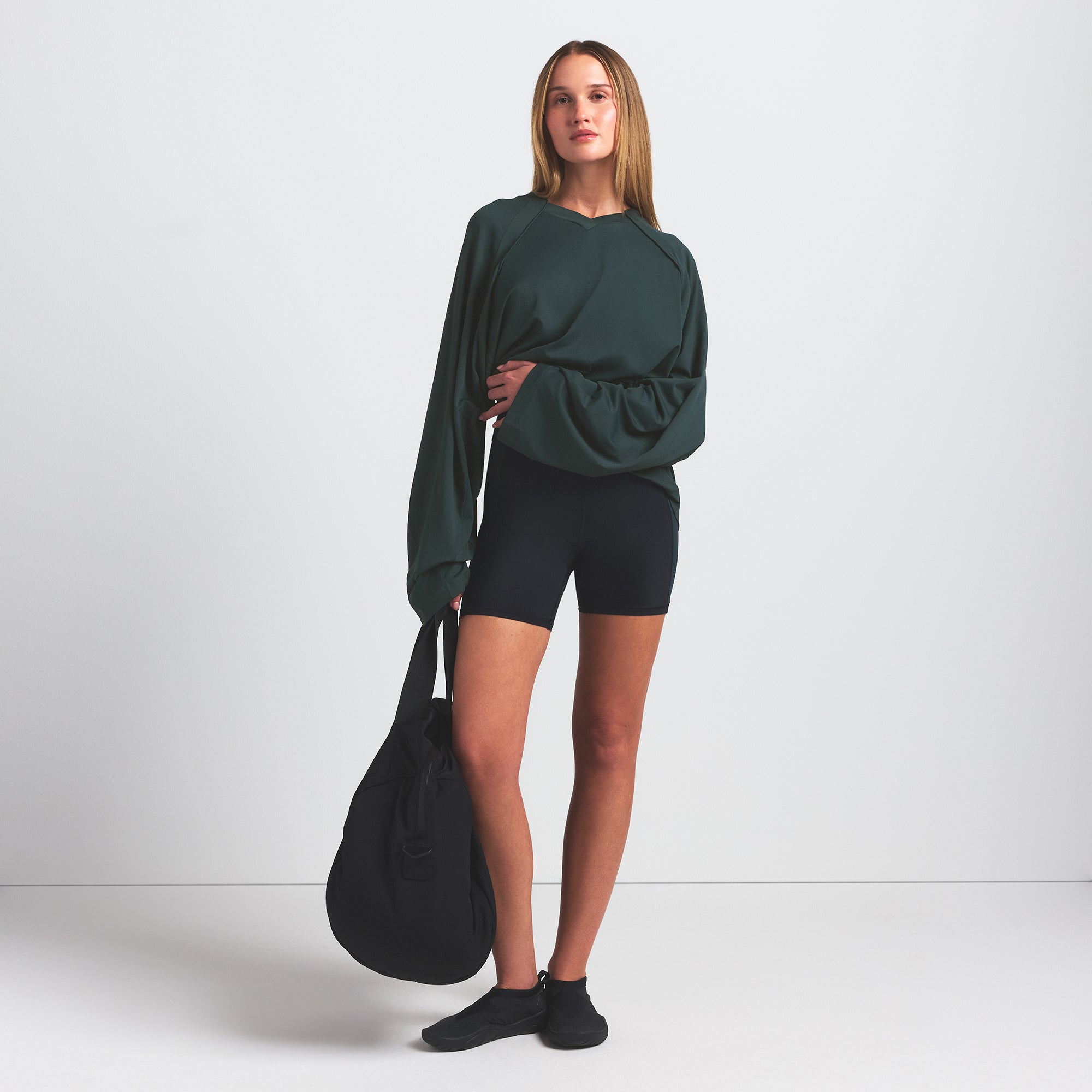 V-NECK OVERSIZED LONG SLEEVE TOP - Image 3
