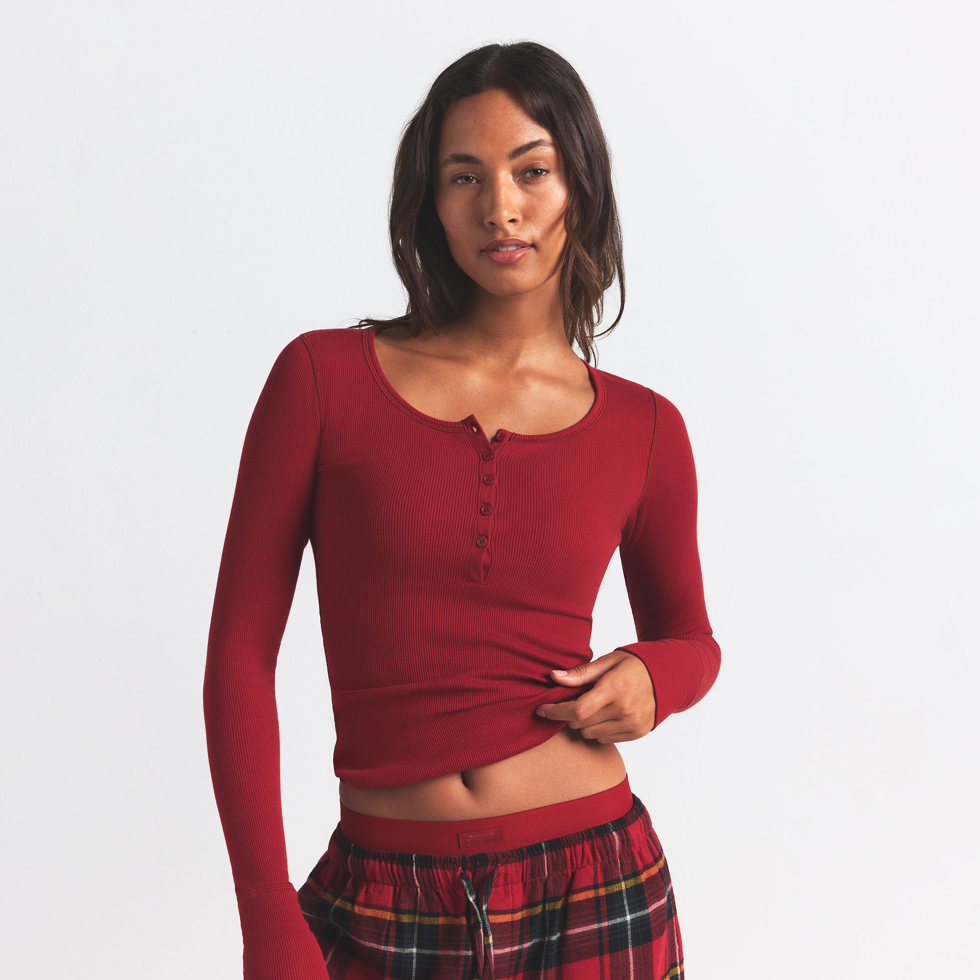 SCOOP NECK HENLEY - Image 2