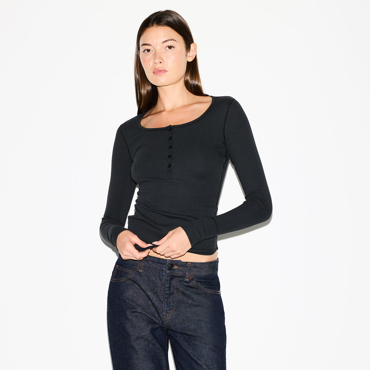SCOOP NECK HENLEY - Image 4