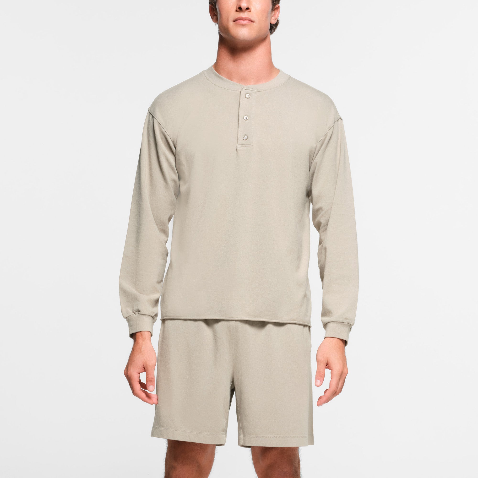 MENS RELAXED HENLEY