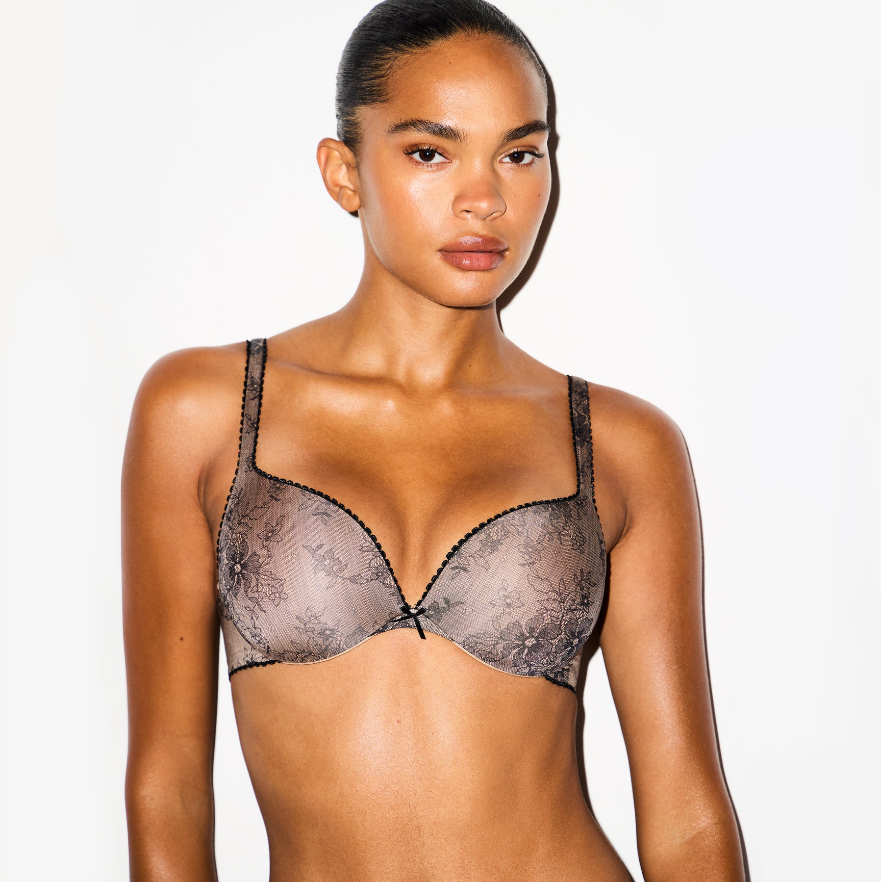 PICOT TEARDROP PUSH-UP BRA