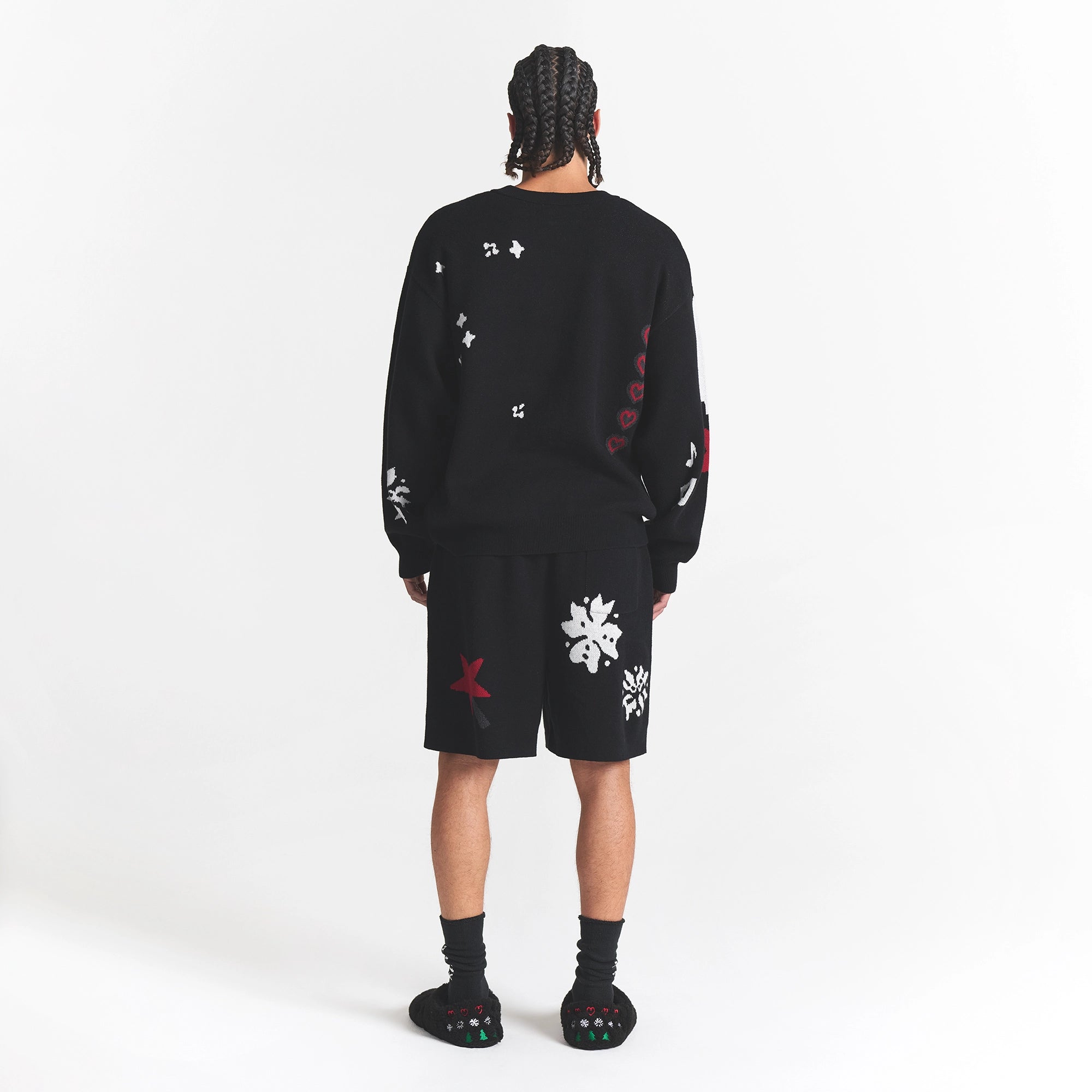 COTTON KNIT MENS INTARSIA SWEATER - Image 4