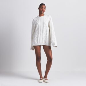 OVERSIZED CABLEKNIT CREWNECK PULLOVER