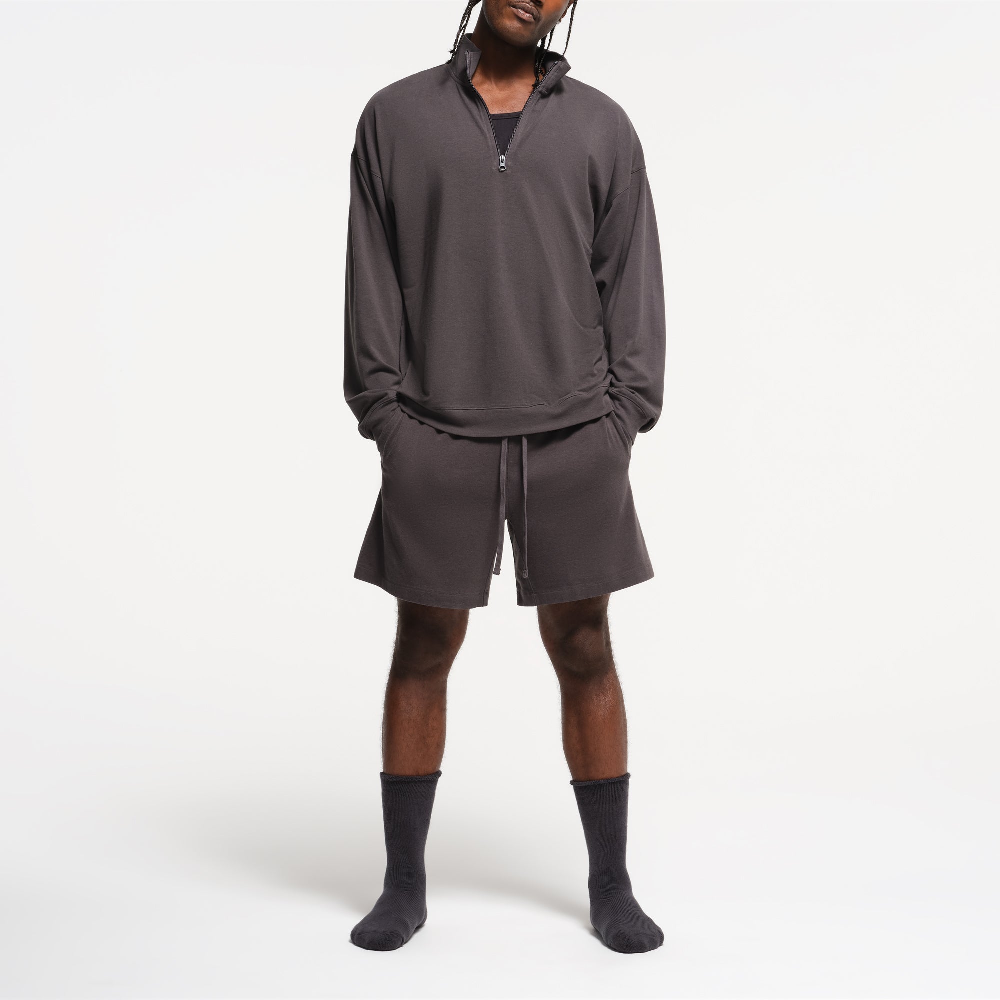 MENS RELAXED QUARTER ZIP PULLOVER