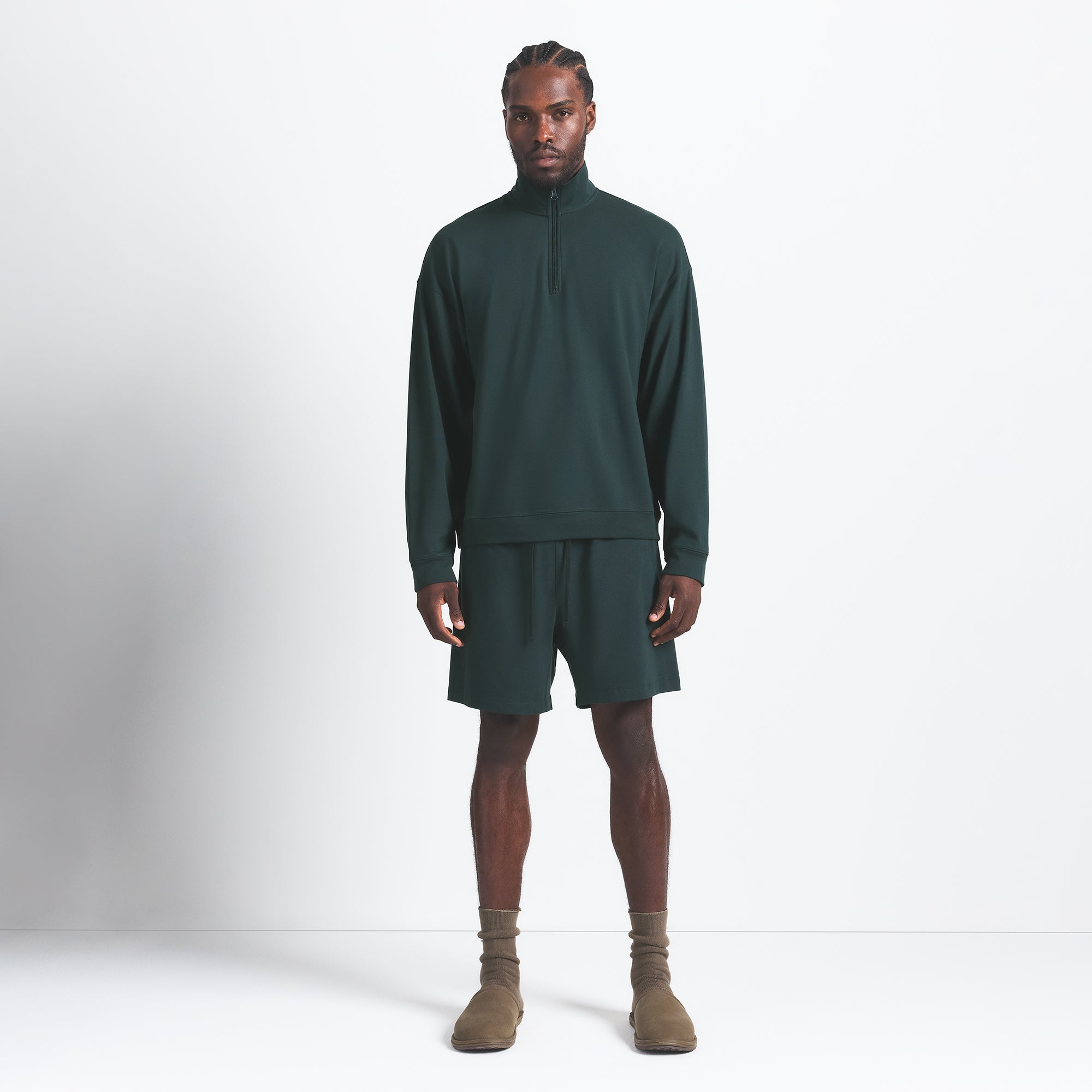 MENS RELAXED QUARTER ZIP PULLOVER