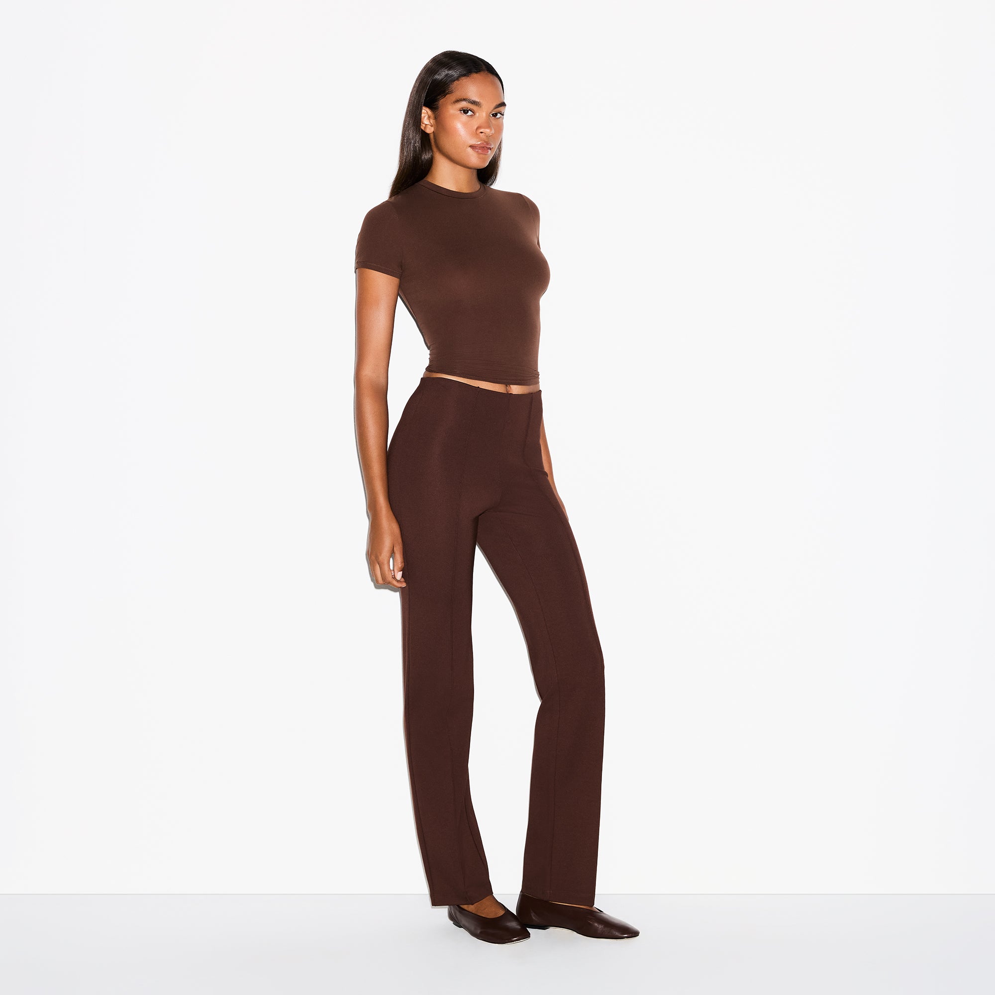 HIGH-WAISTED PINTUCK STRAIGHT LEG PANT - Image 2