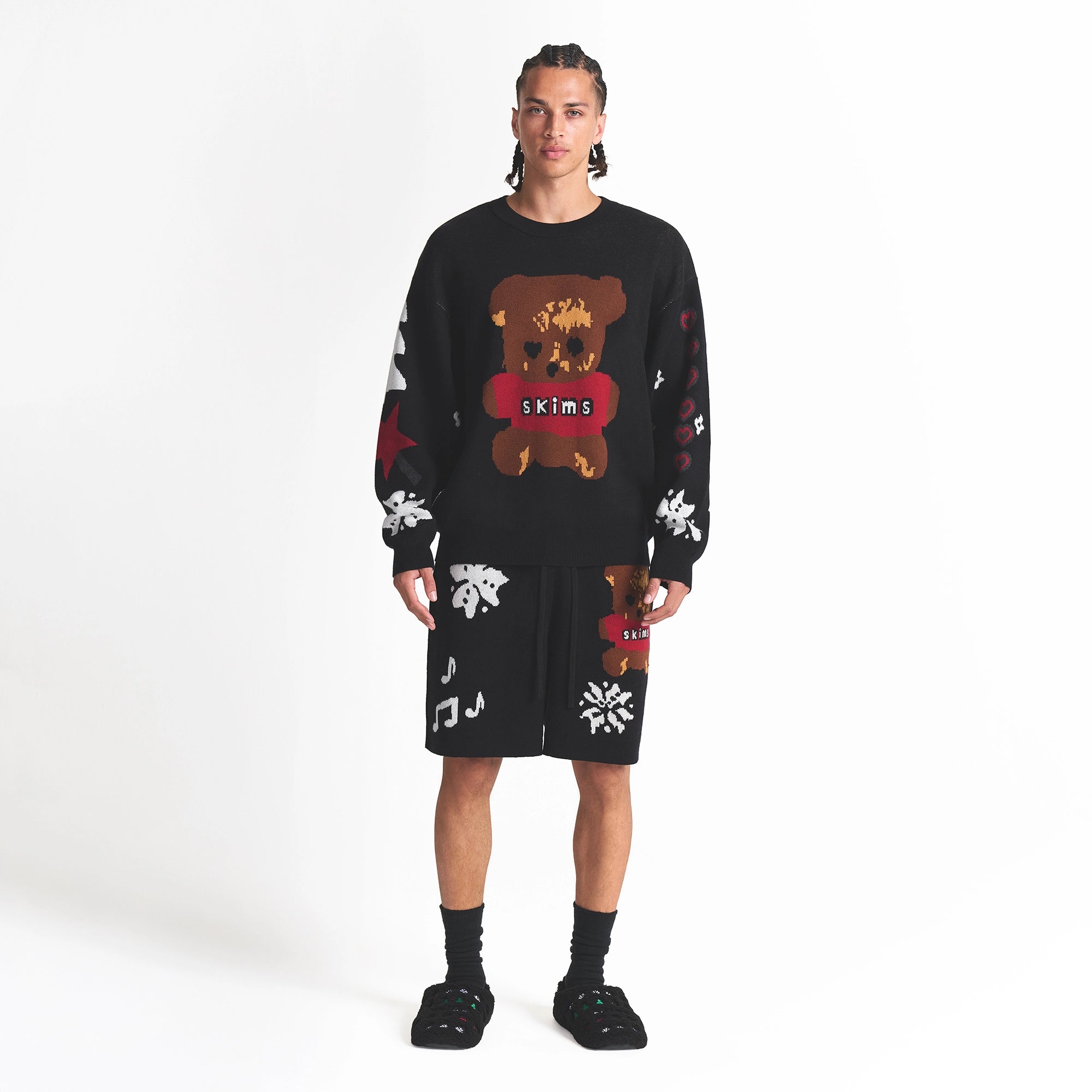 COTTON KNIT MENS INTARSIA SHORT - Image 6