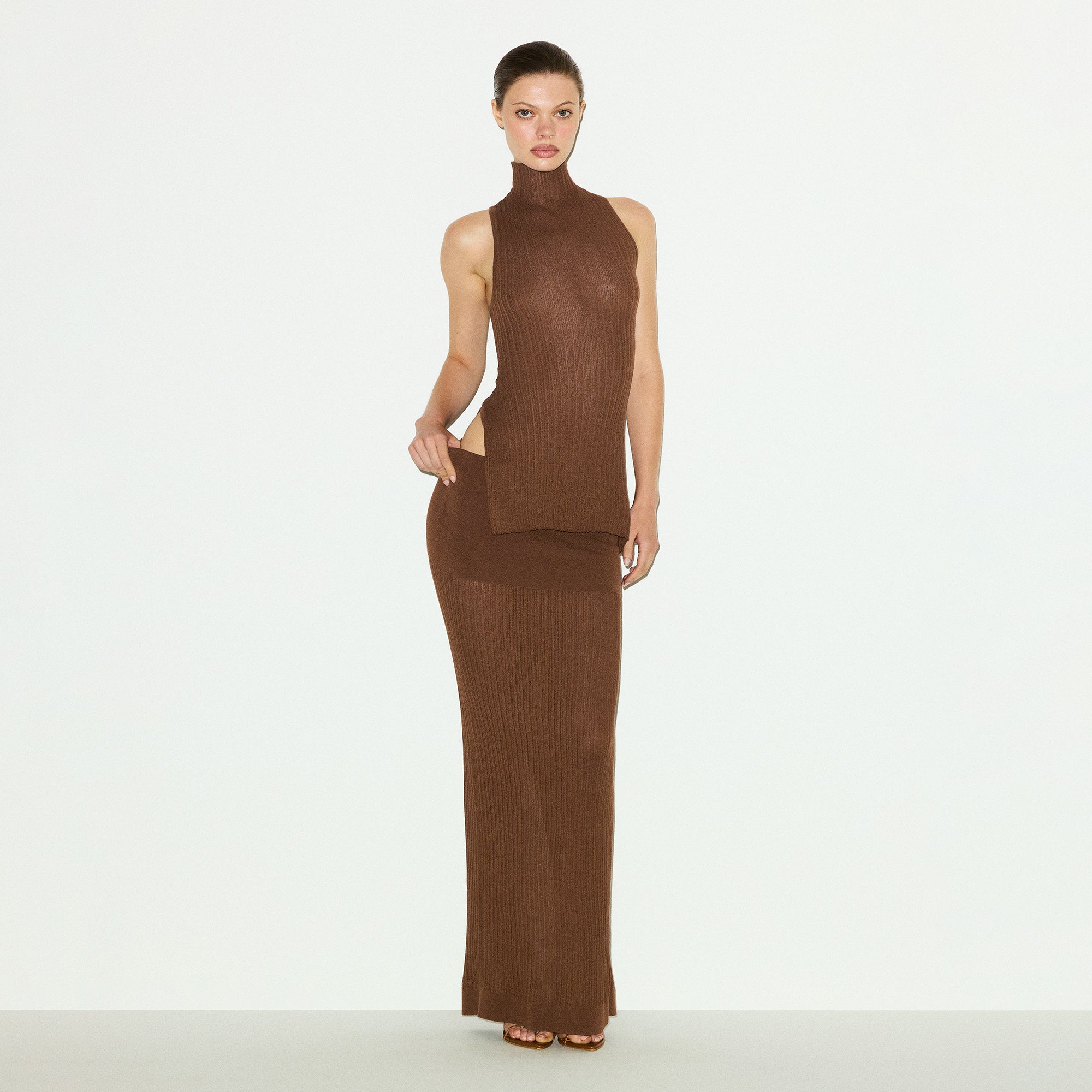 FOLDOVER LONG SKIRT
