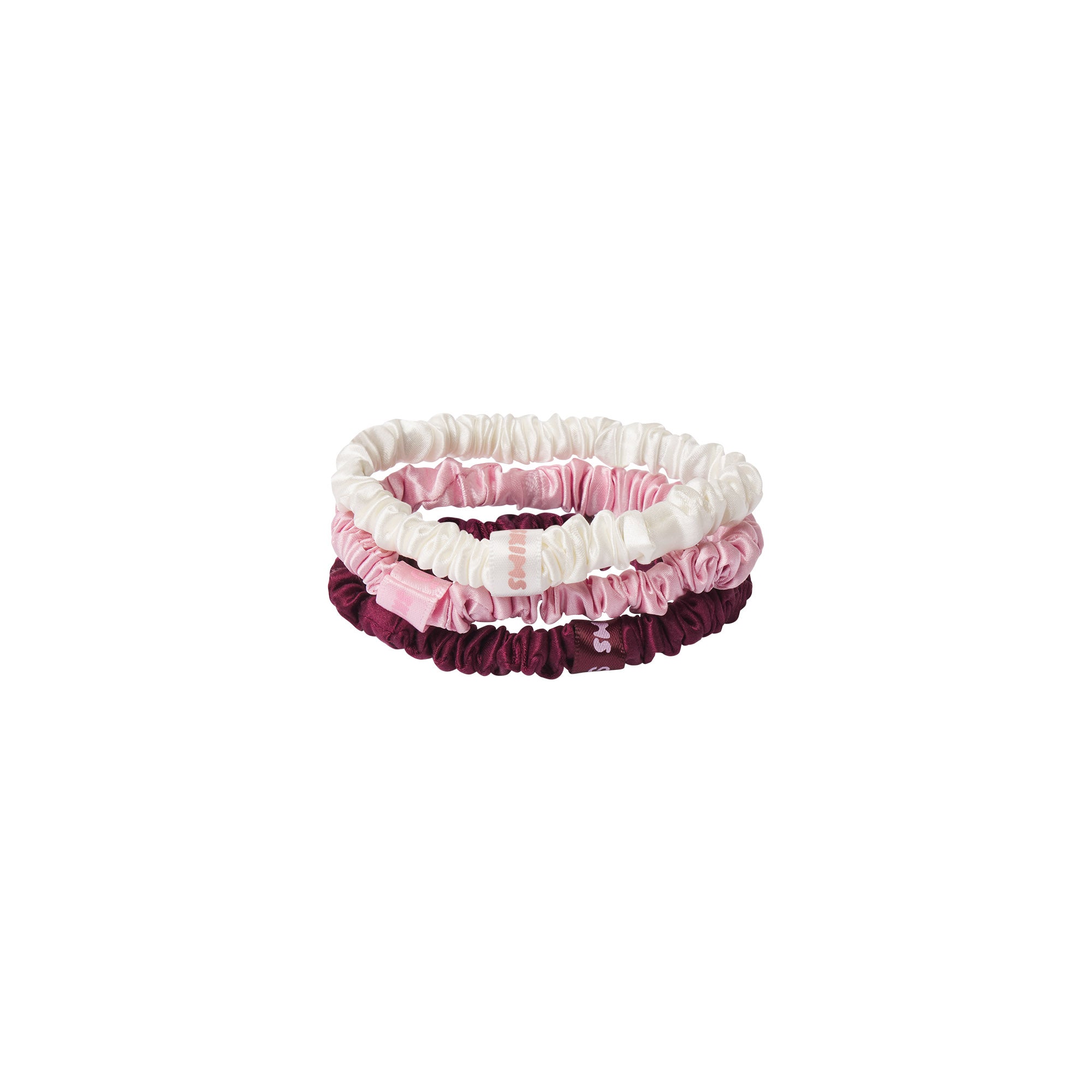 PURE SILK SKINNY SCRUNCHIE 3-PACK - Image 2