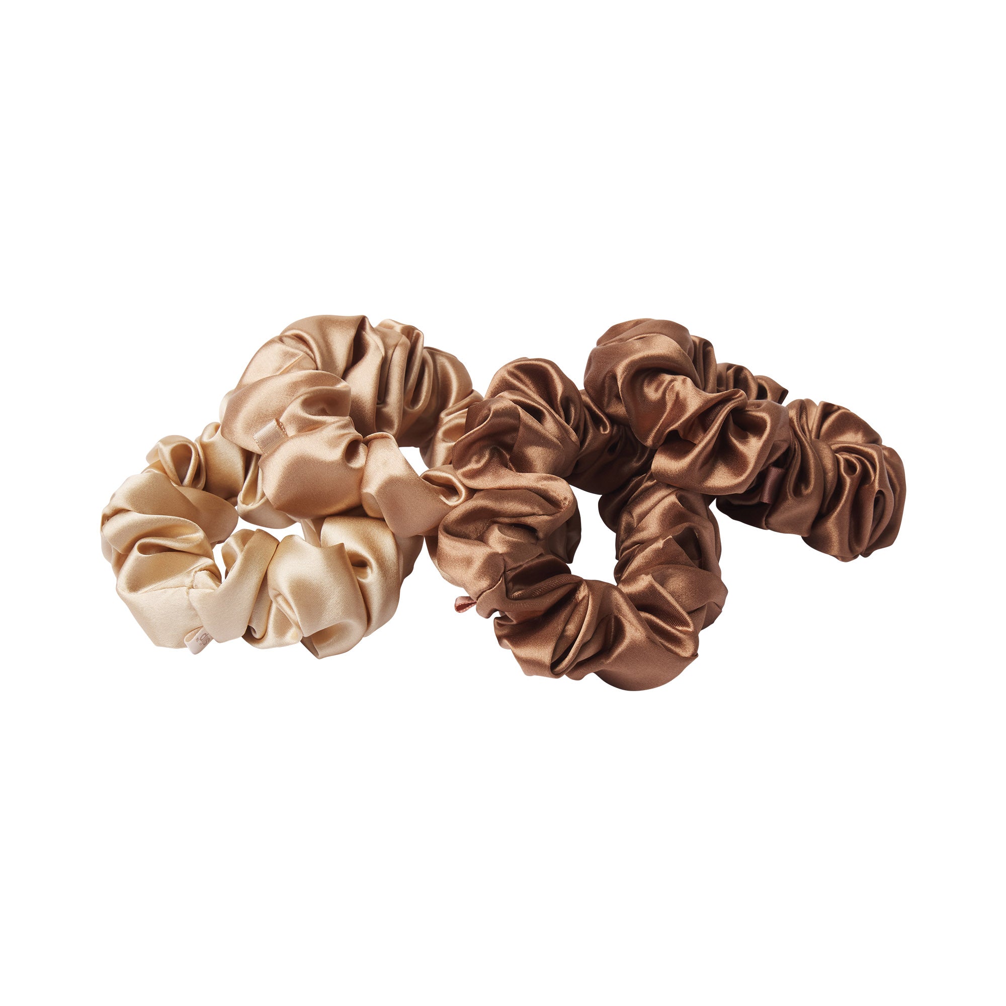 PURE SILK LARGE SCRUNCHIES 4-PACK - Image 4