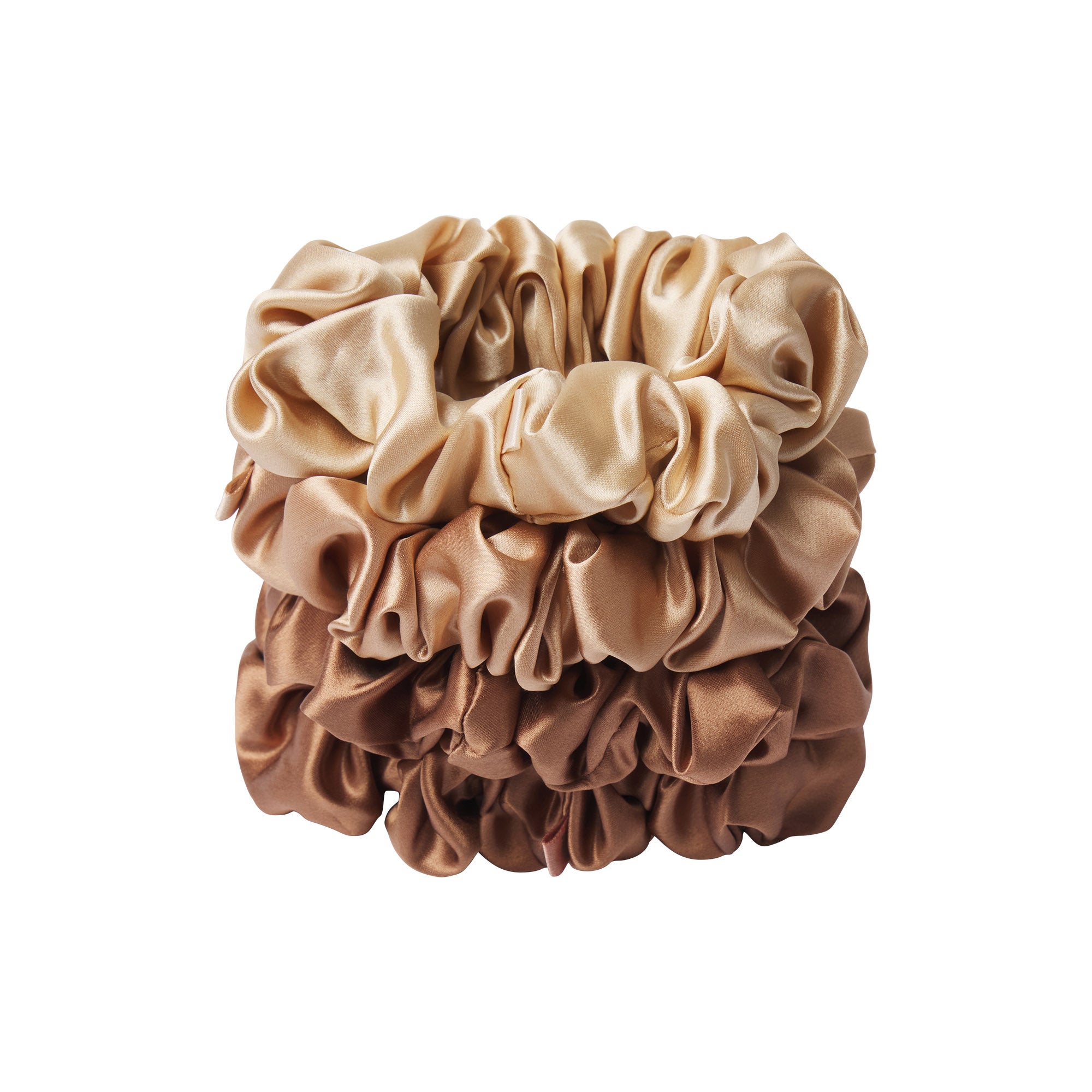 PURE SILK LARGE SCRUNCHIES 4-PACK - Image 2