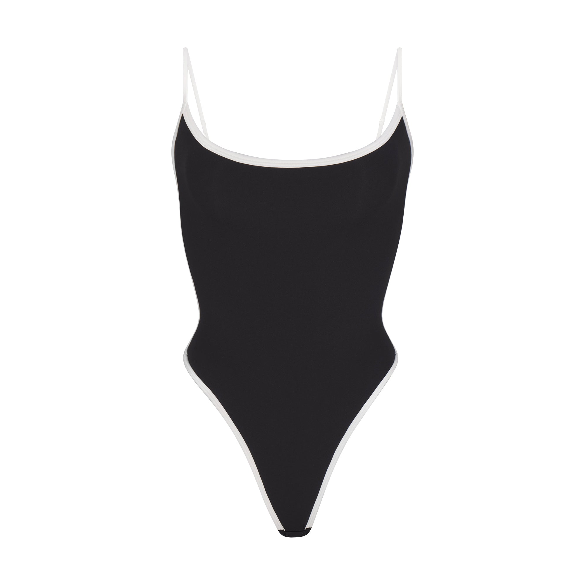 CONTRAST TRIM SCOOP NECK BODYSUIT - Image 5
