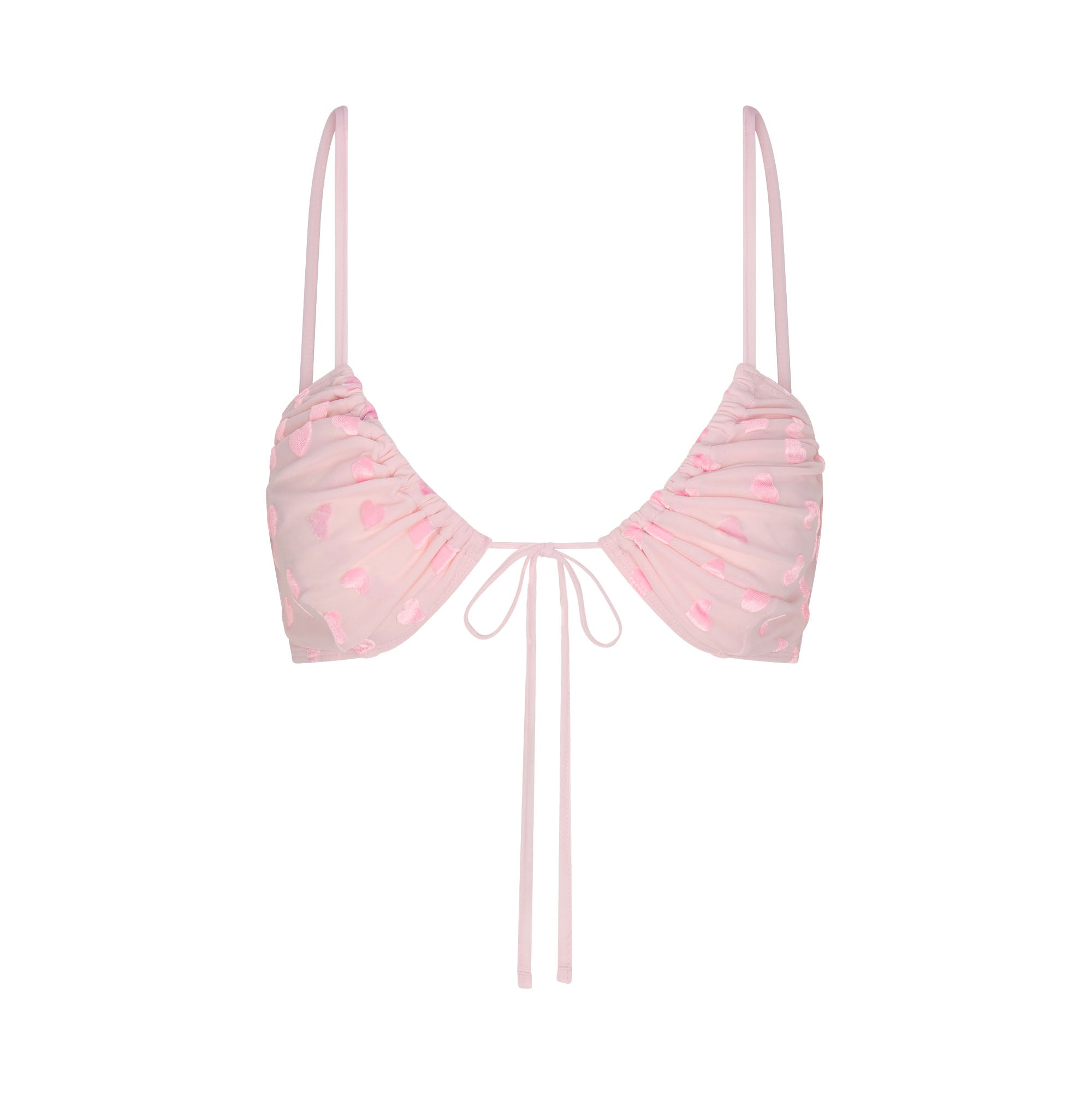 SHEER VELVET TIE FRONT BRALETTE - Image 5