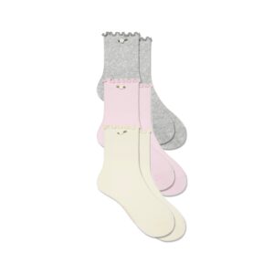 JUNIORS LETTUCE EDGE SOCK 3-PACK