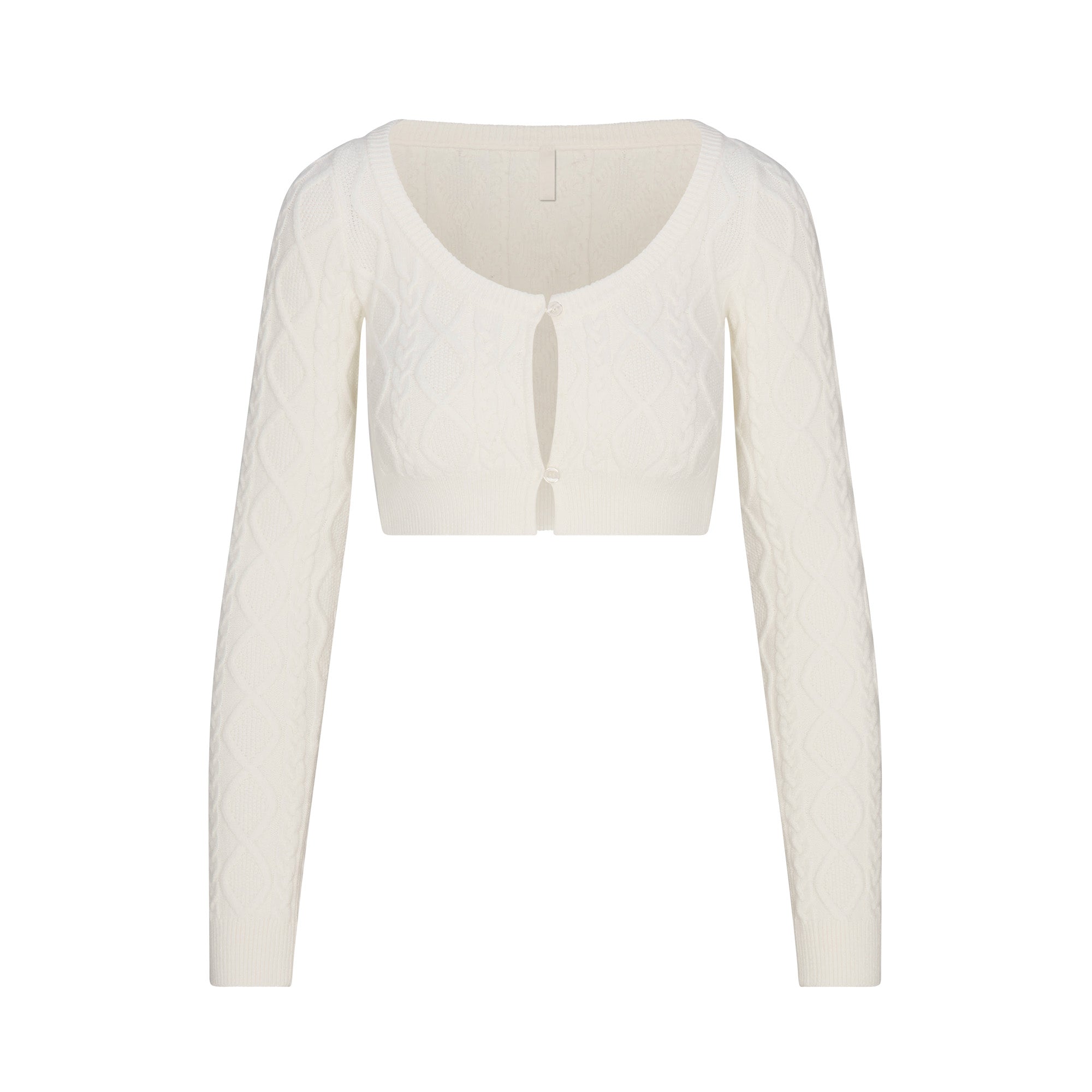 CABLE KNIT CROPPED CARDIGAN - Image 6