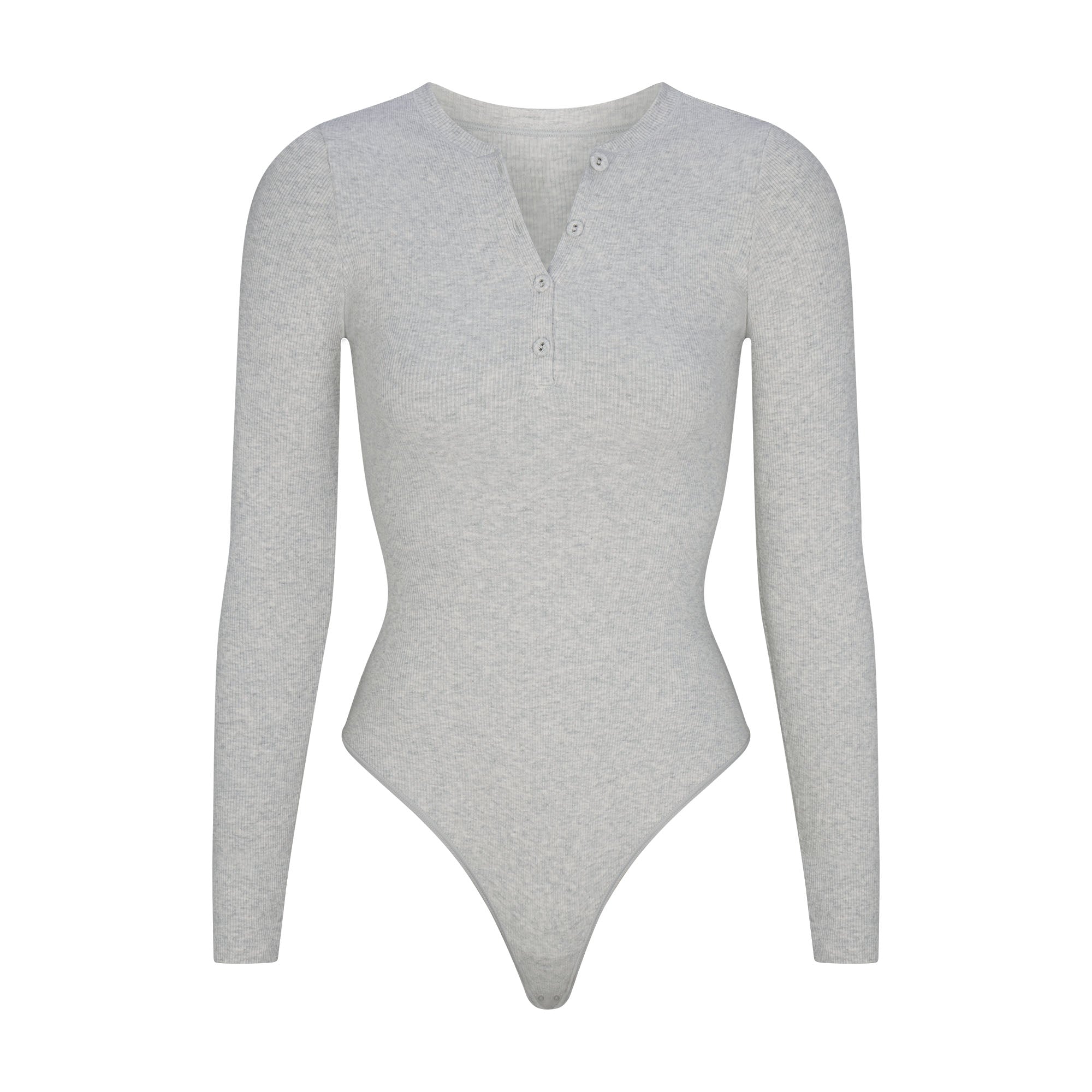 LONG SLEEVE HENLEY BODYSUIT - Image 5
