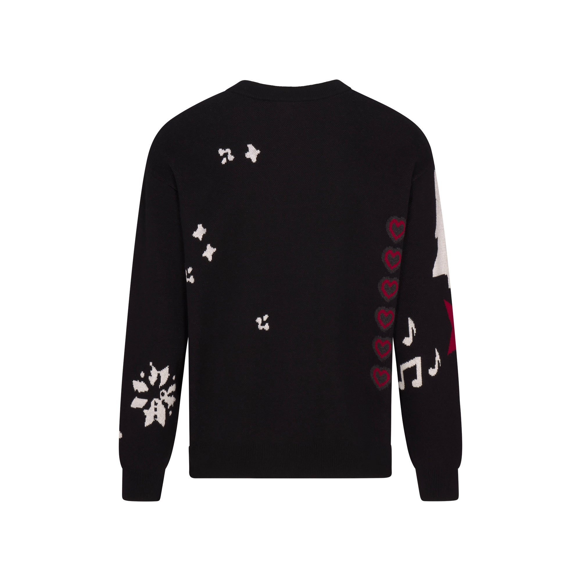 COTTON KNIT MENS INTARSIA SWEATER - Image 5