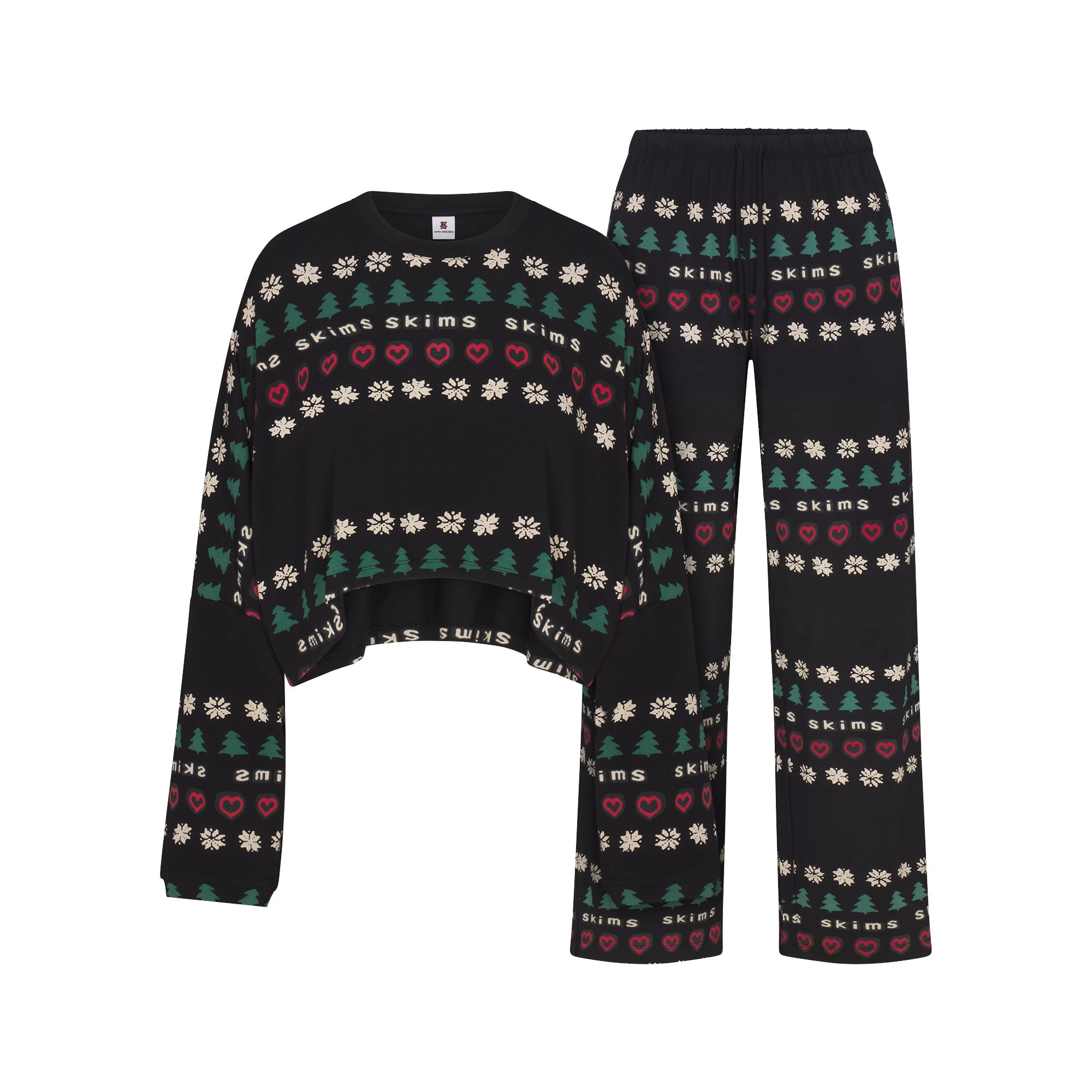 SKIMS SLEEP CROPPED LONG SLEEVE AND PANT SET - Image 9