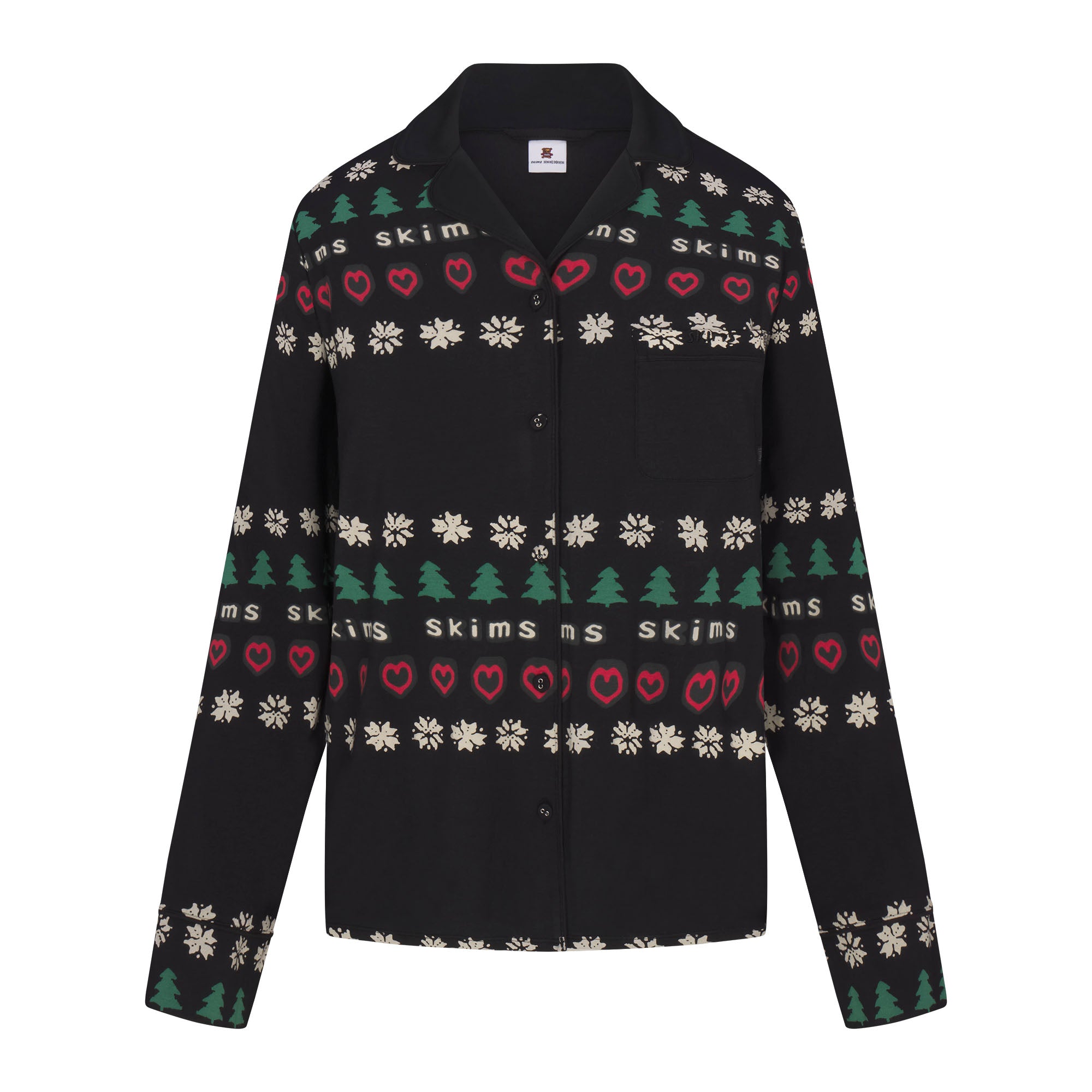 SKIMS SLEEP LONG SLEEVE BUTTON UP SET - Image 6
