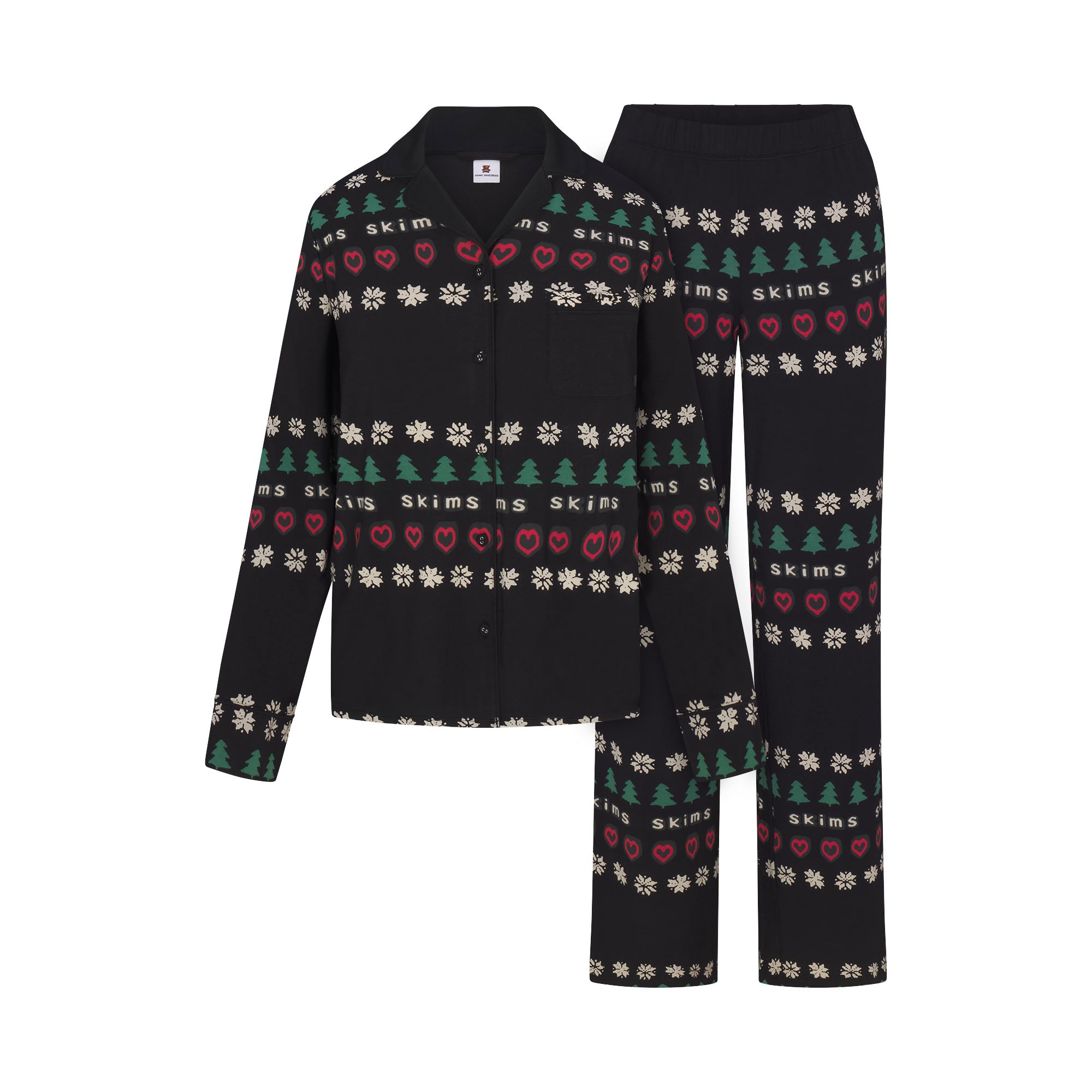 SKIMS SLEEP LONG SLEEVE BUTTON UP SET - Image 9