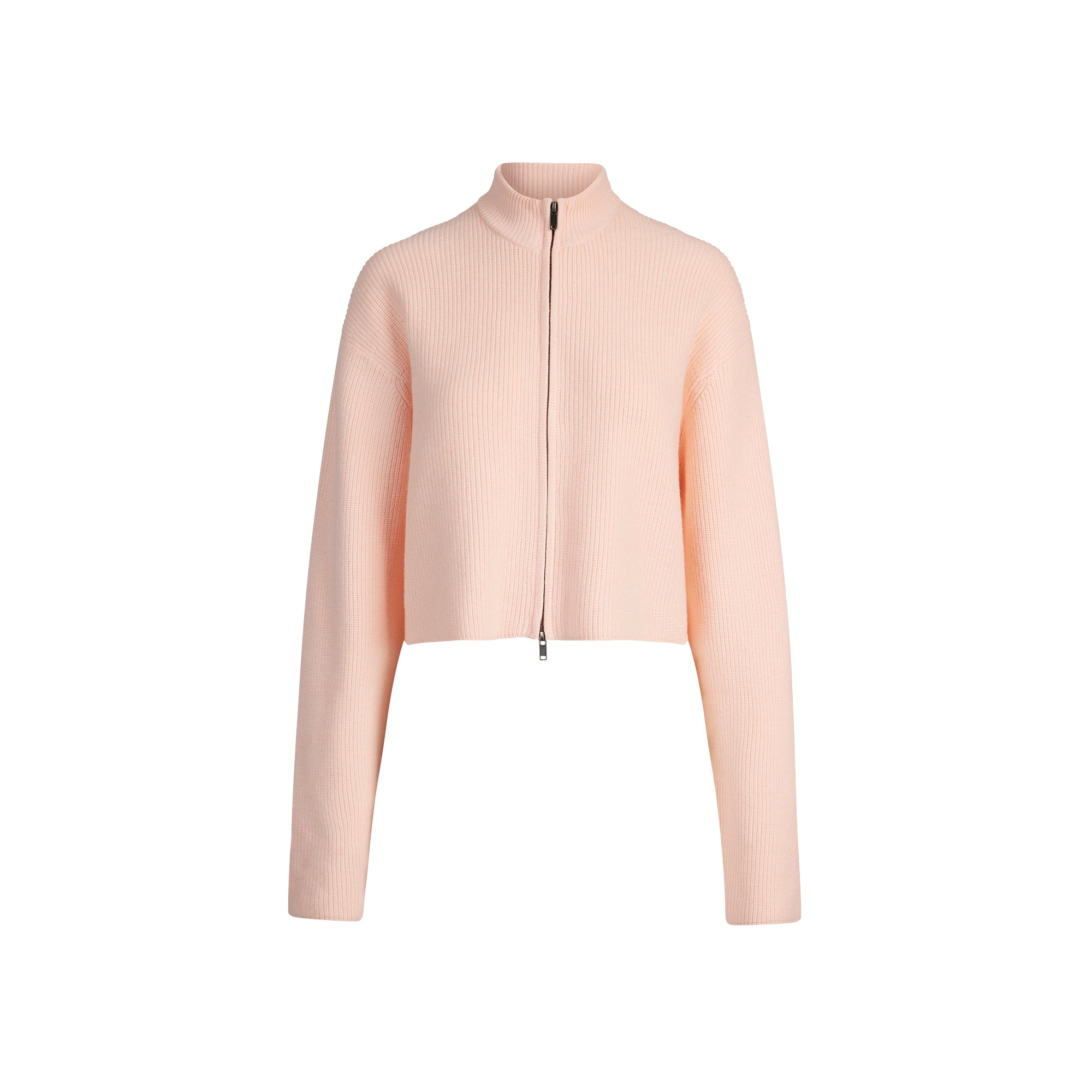 RIBBED MOCK NECK ZIP UP - Image 8