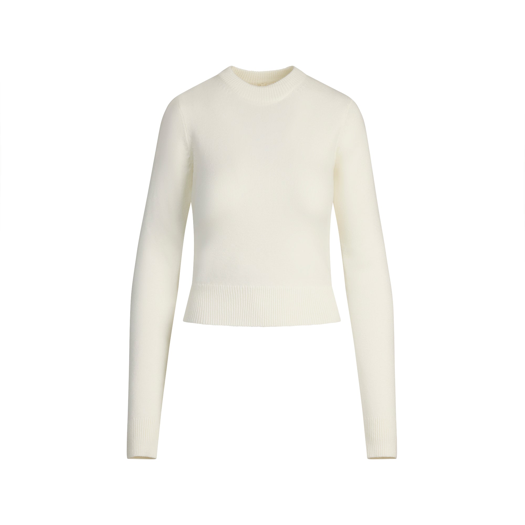 RIBBED LONG SLEEVE FITTED CREW NECK - Image 8