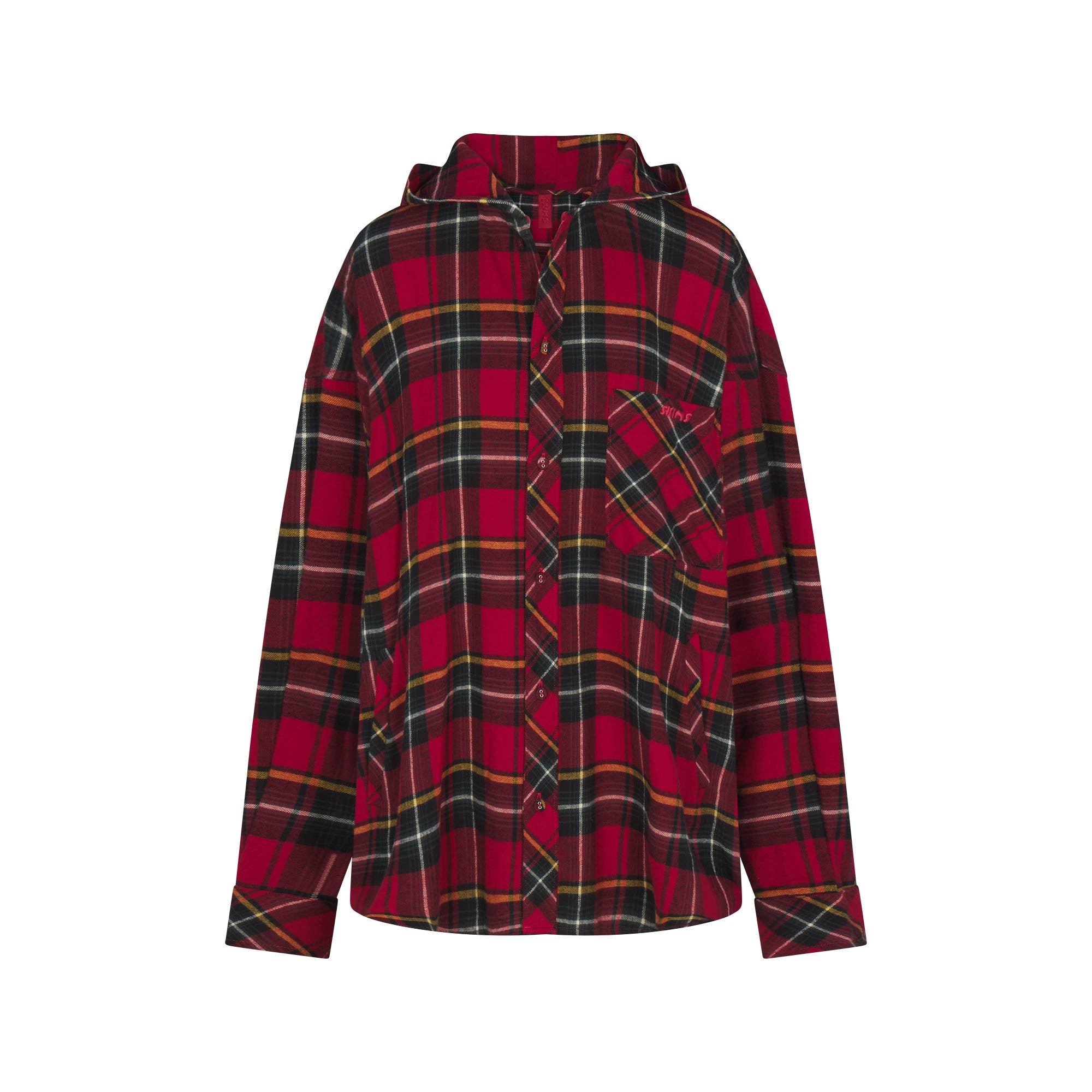 OVERSIZED HOODED BUTTON UP SHIRT - Image 7