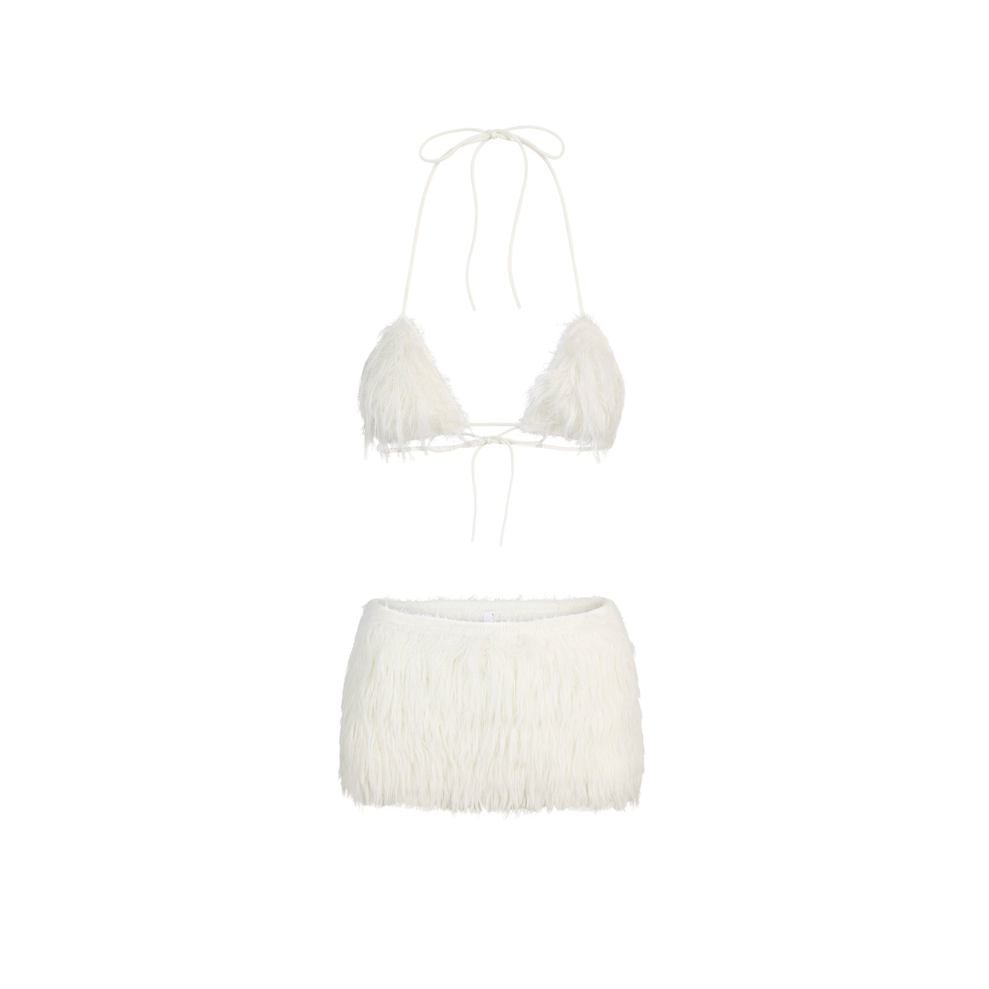 KNIT TRIANGLE BRALETTE AND MINI SKIRT SET - Image 6