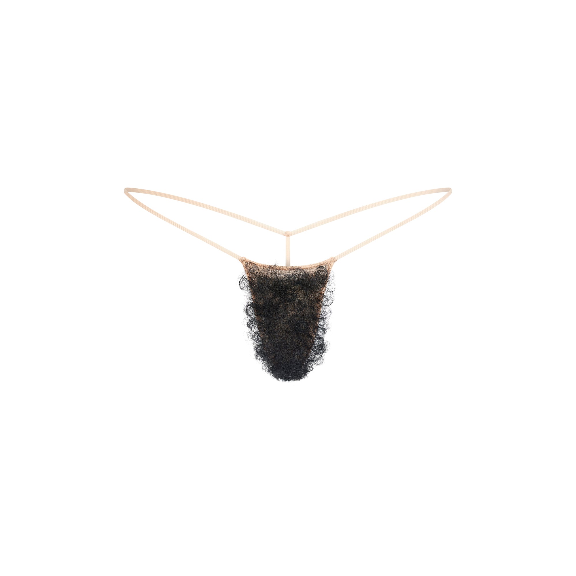 FAUX HAIR MICRO STRING THONG