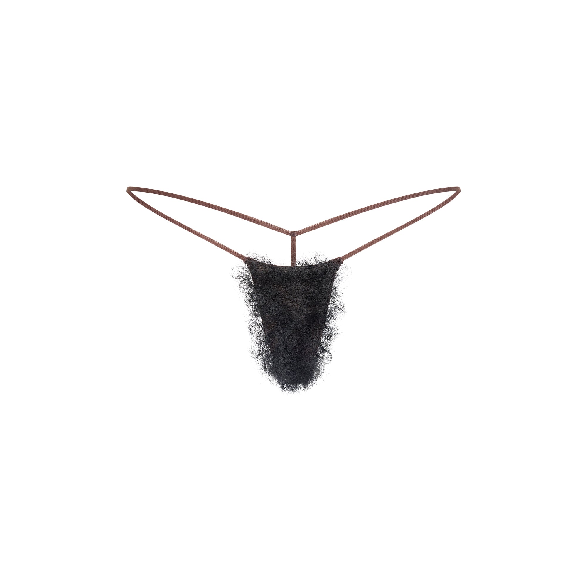 FAUX HAIR MICRO STRING THONG