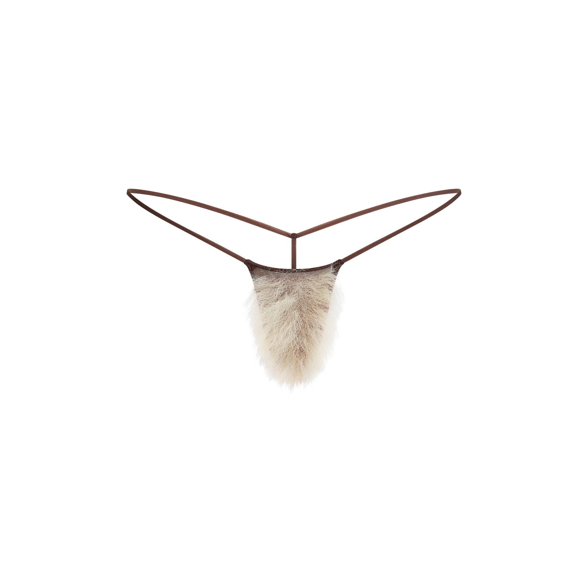 FAUX HAIR MICRO STRING THONG