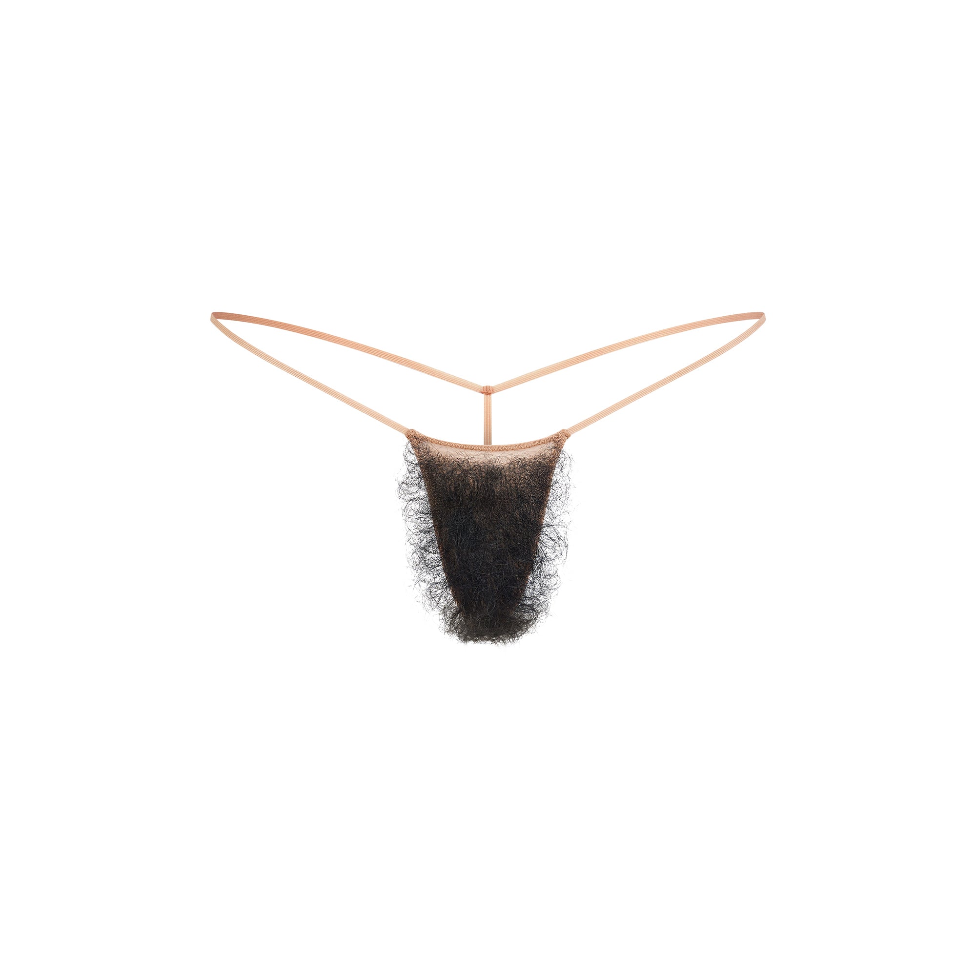 FAUX HAIR MICRO STRING THONG