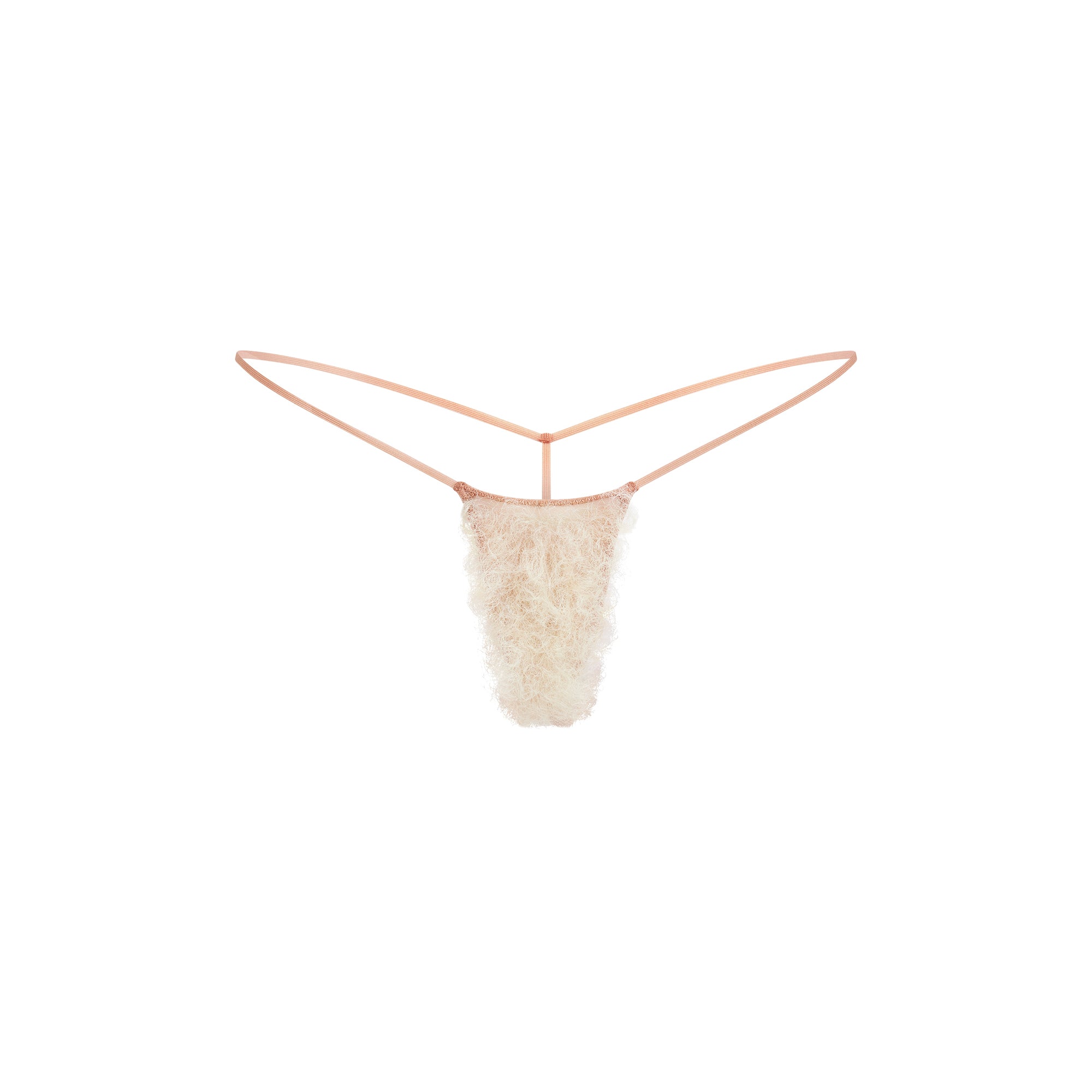 FAUX HAIR MICRO STRING THONG