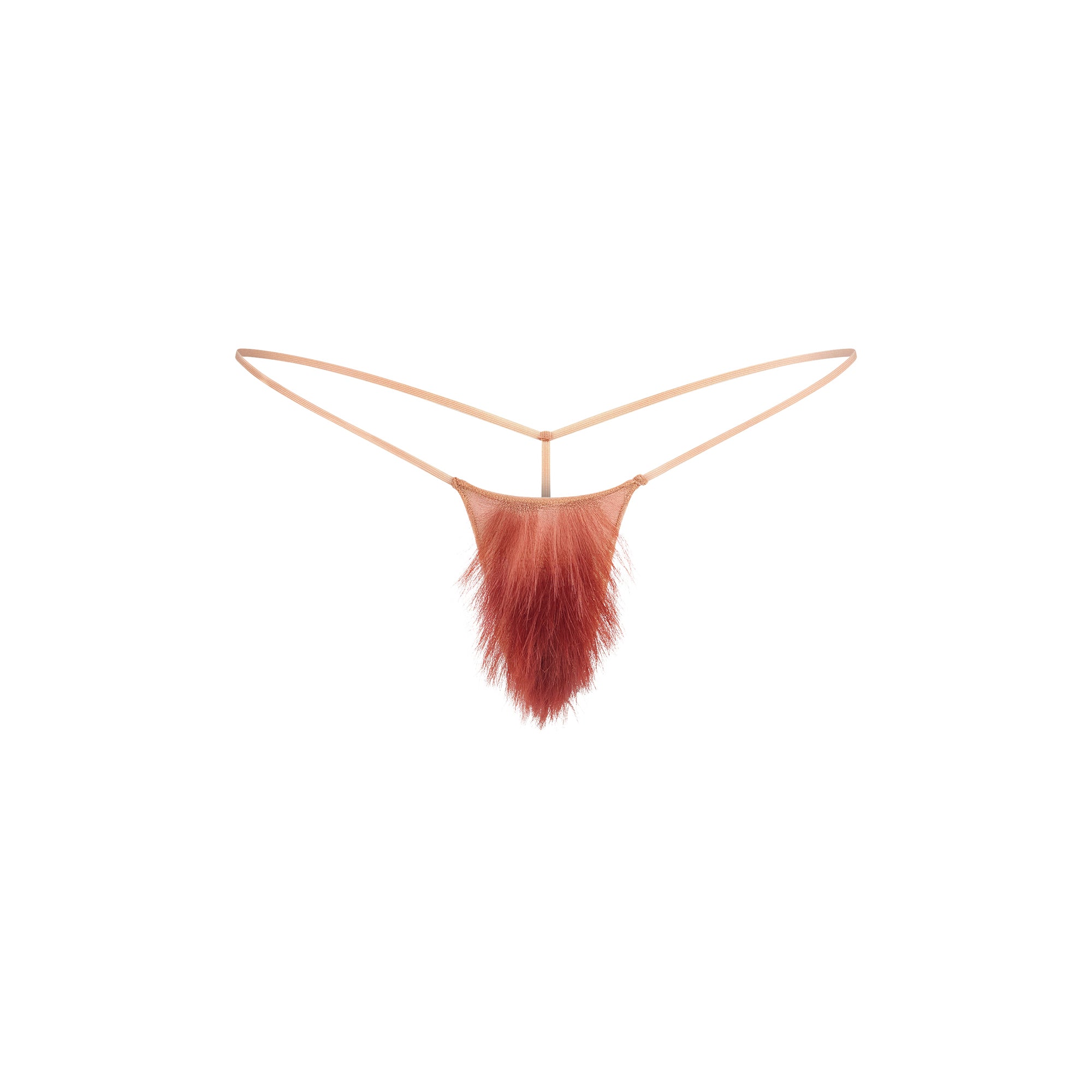 FAUX HAIR MICRO STRING THONG