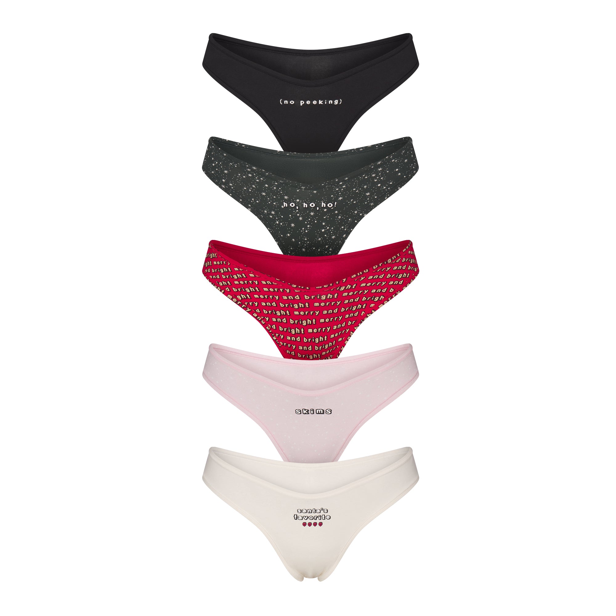 COTTON JERSEY DIPPED THONG 5-PACK - Image 13