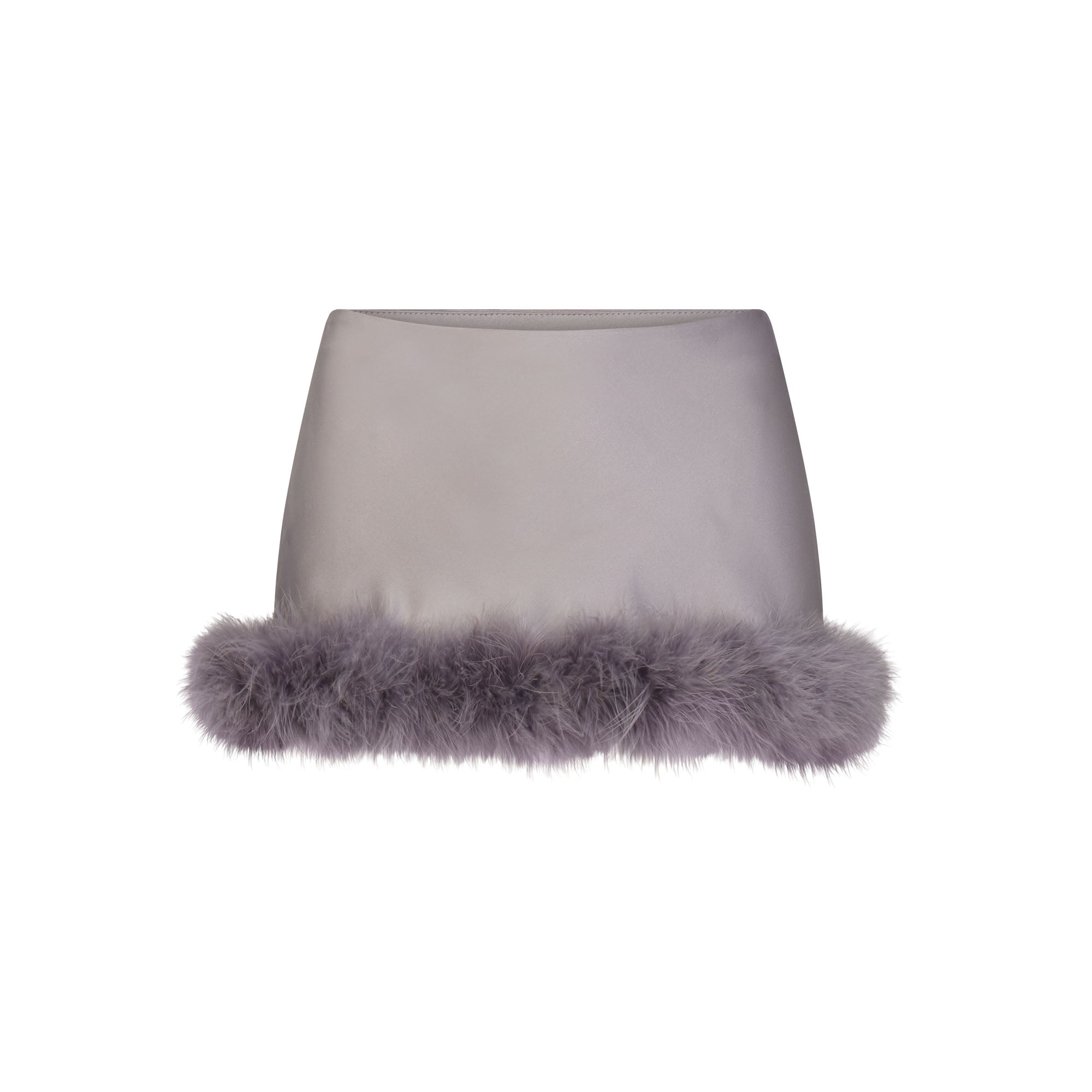 FEATHER TRIM LOW RISE MINI SKIRT - Image 5
