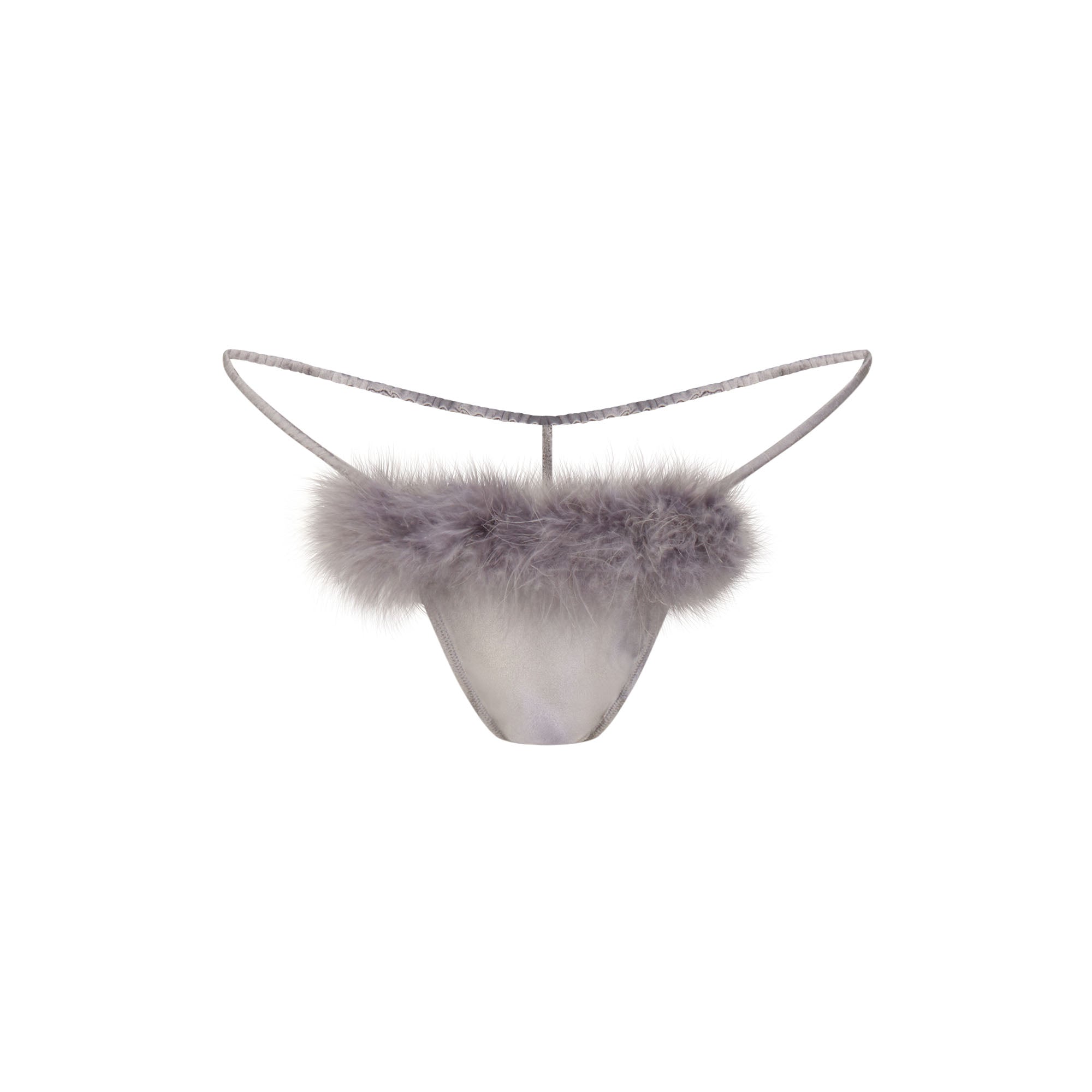 FEATHER TRIM BUTTERFLY THONG - Image 6