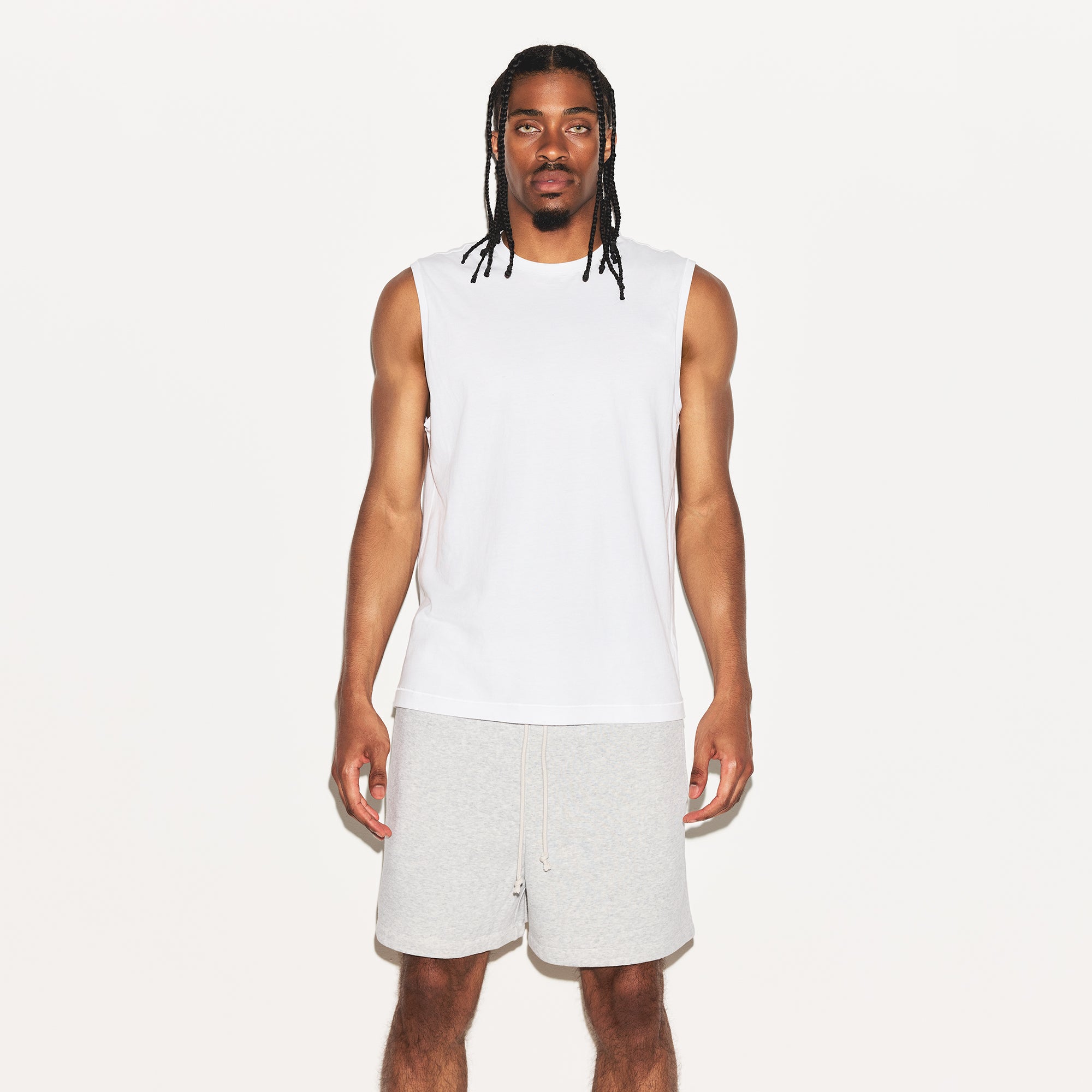 MENS RELAXED SLEEVELESS SHIRT