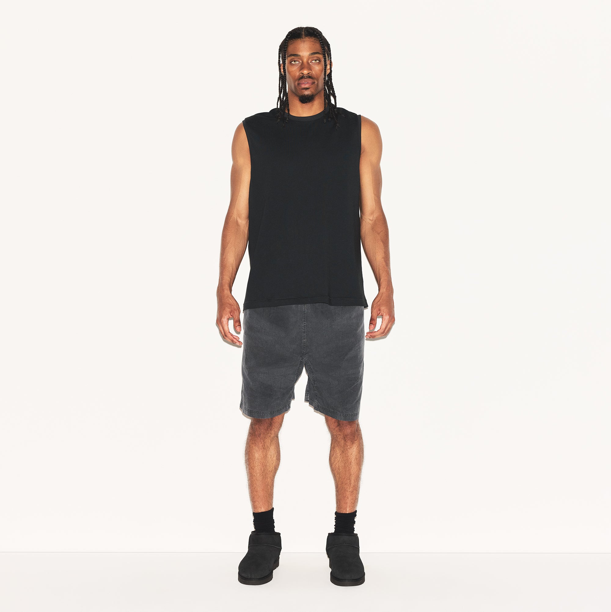 MENS RELAXED SLEEVELESS SHIRT