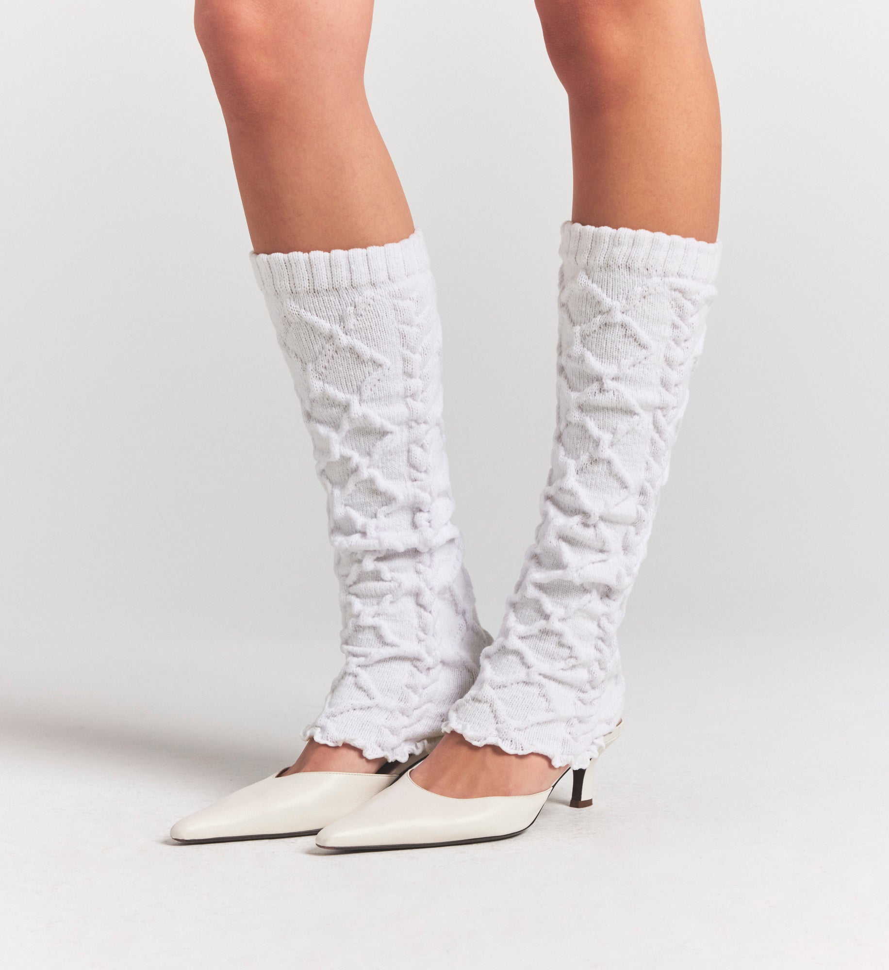 CABLE KNIT LEG WARMERS - Image 2