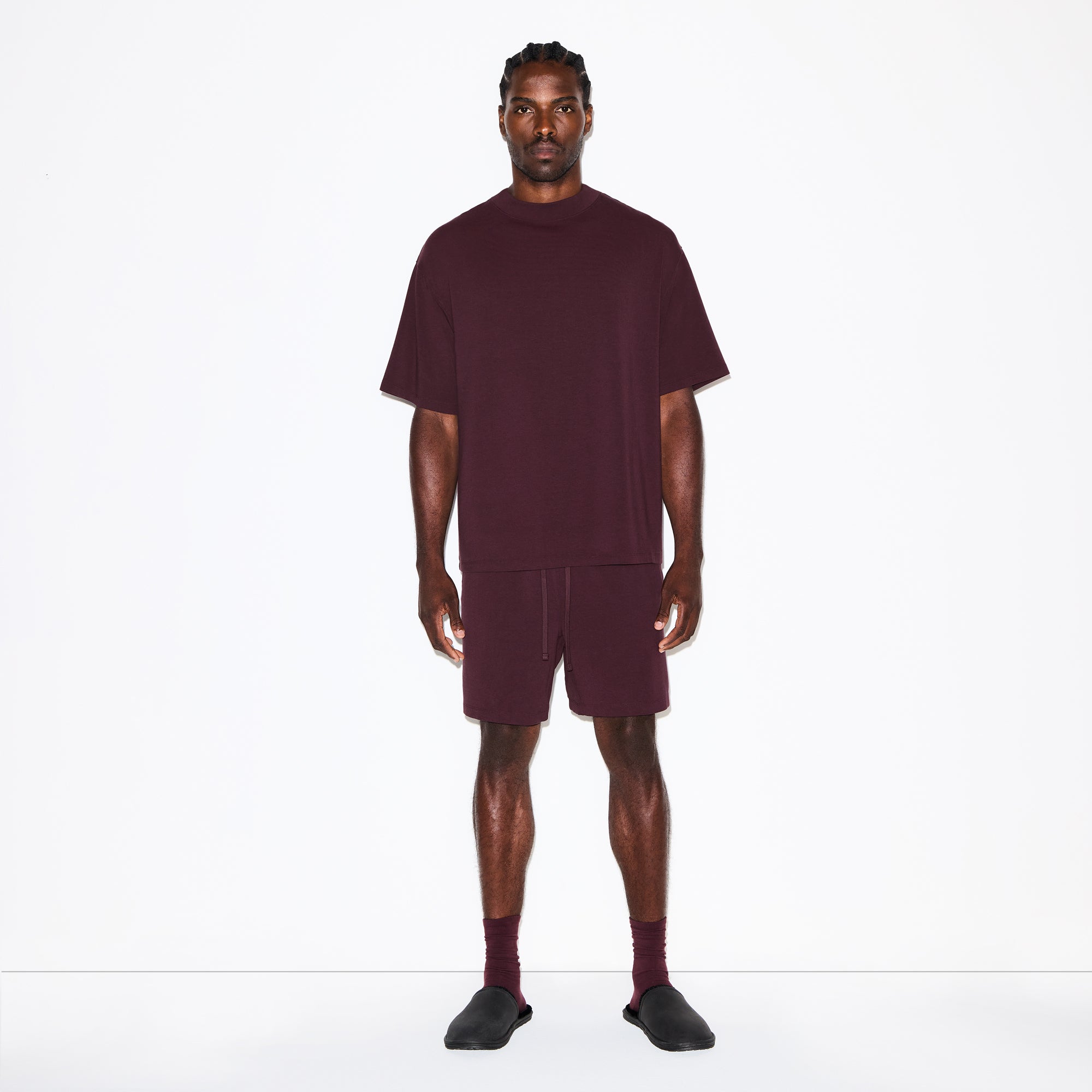 MENS BOXY MOCK NECK
